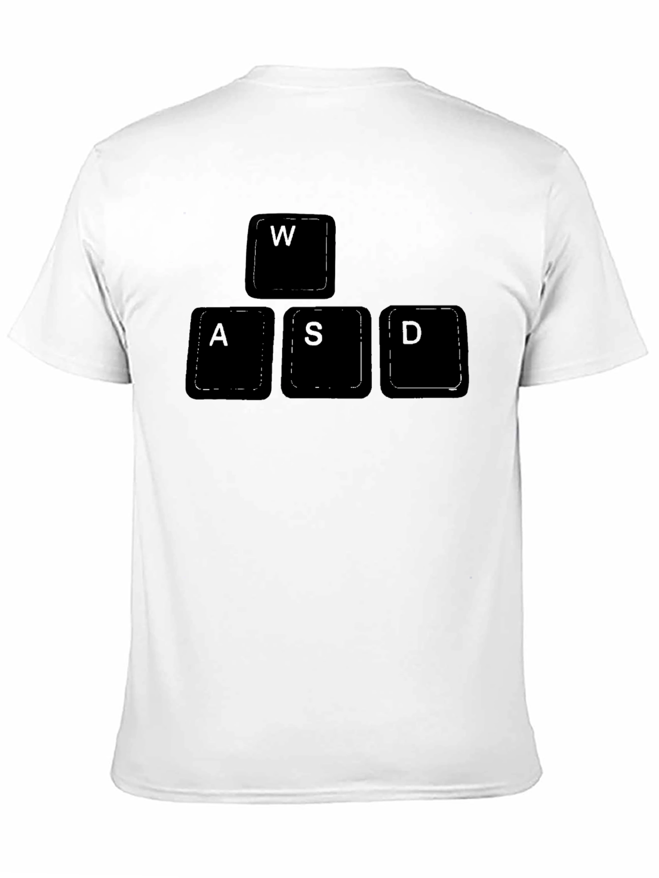 Gamer Keyboard WASD T-Shirt - Black Cotton Tee