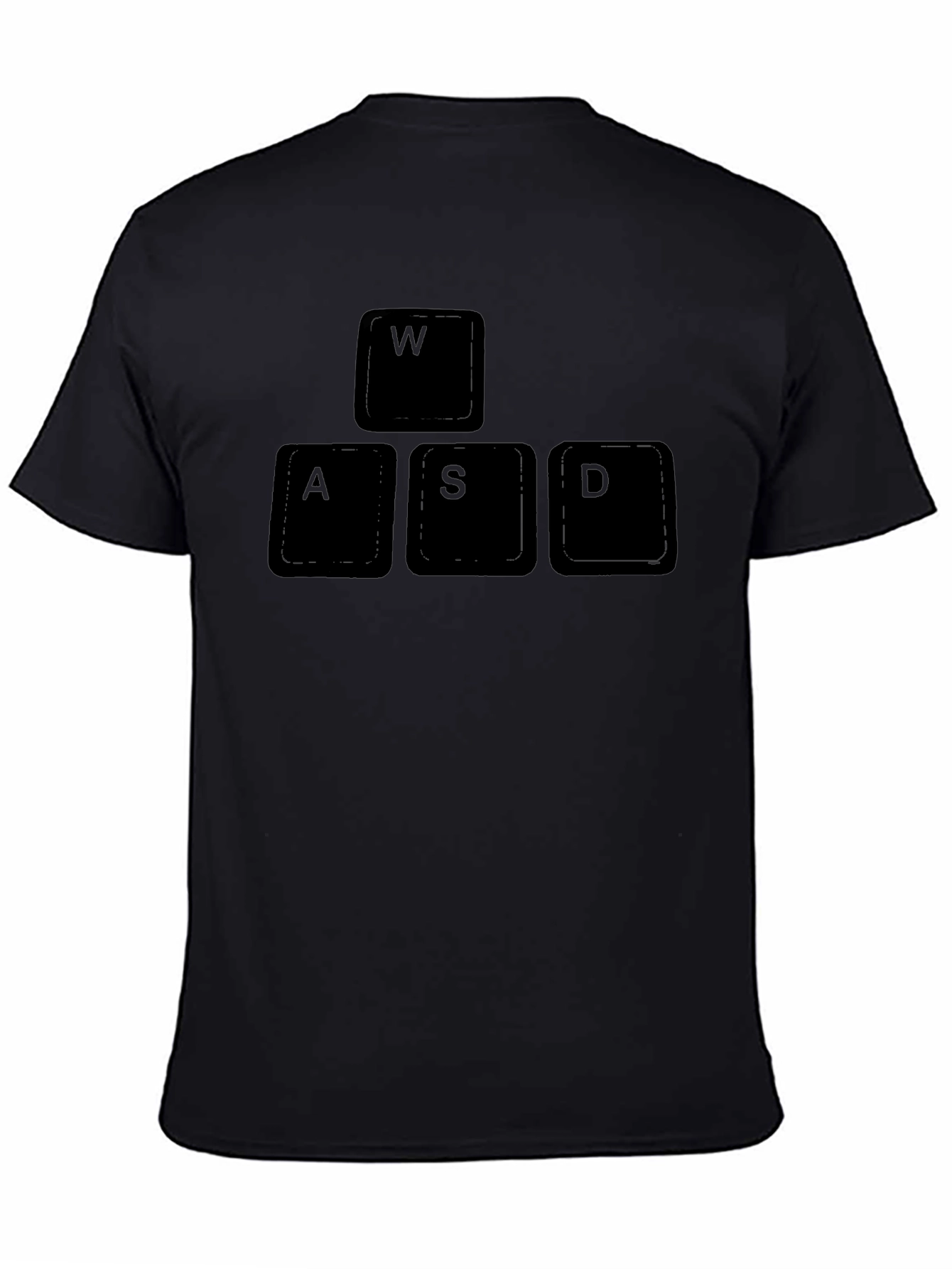 Gamer Keyboard WASD T-Shirt - Black Cotton Tee