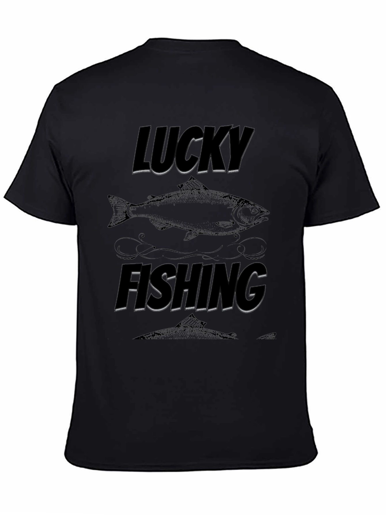 Lucky Fishing Graphic T-Shirt