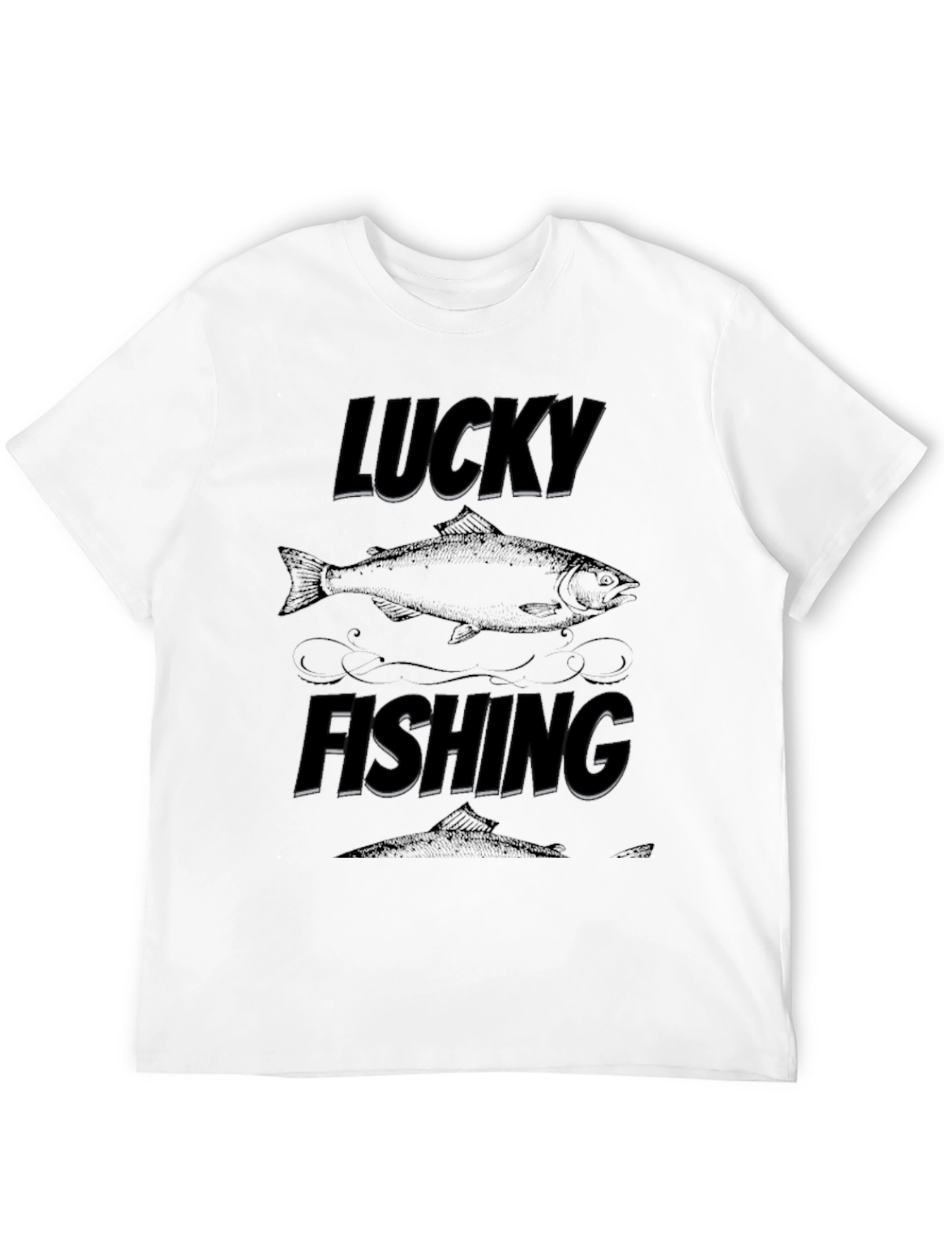 Lucky Fishing Graphic T-Shirt