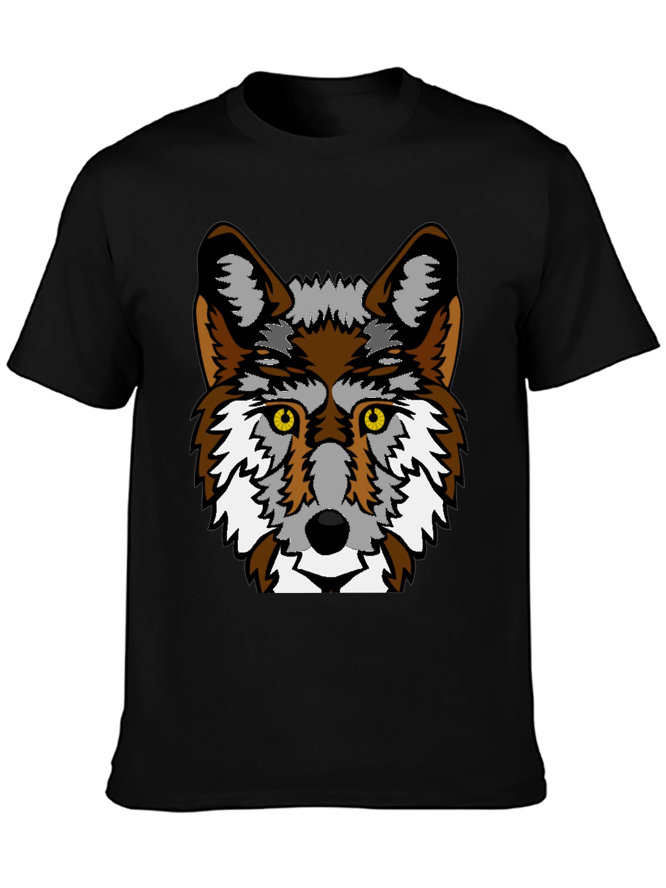 Cool Wolf Graphic Black T-Shirt