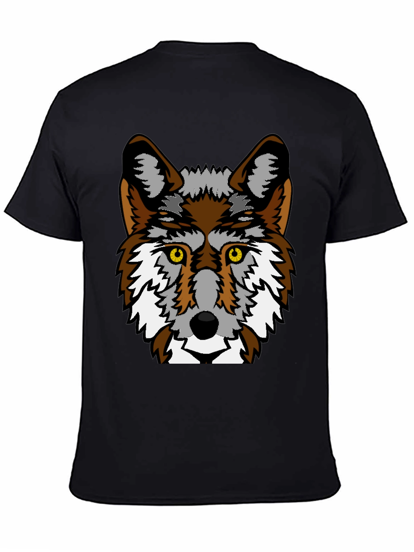 Cool Wolf Graphic Black T-Shirt
