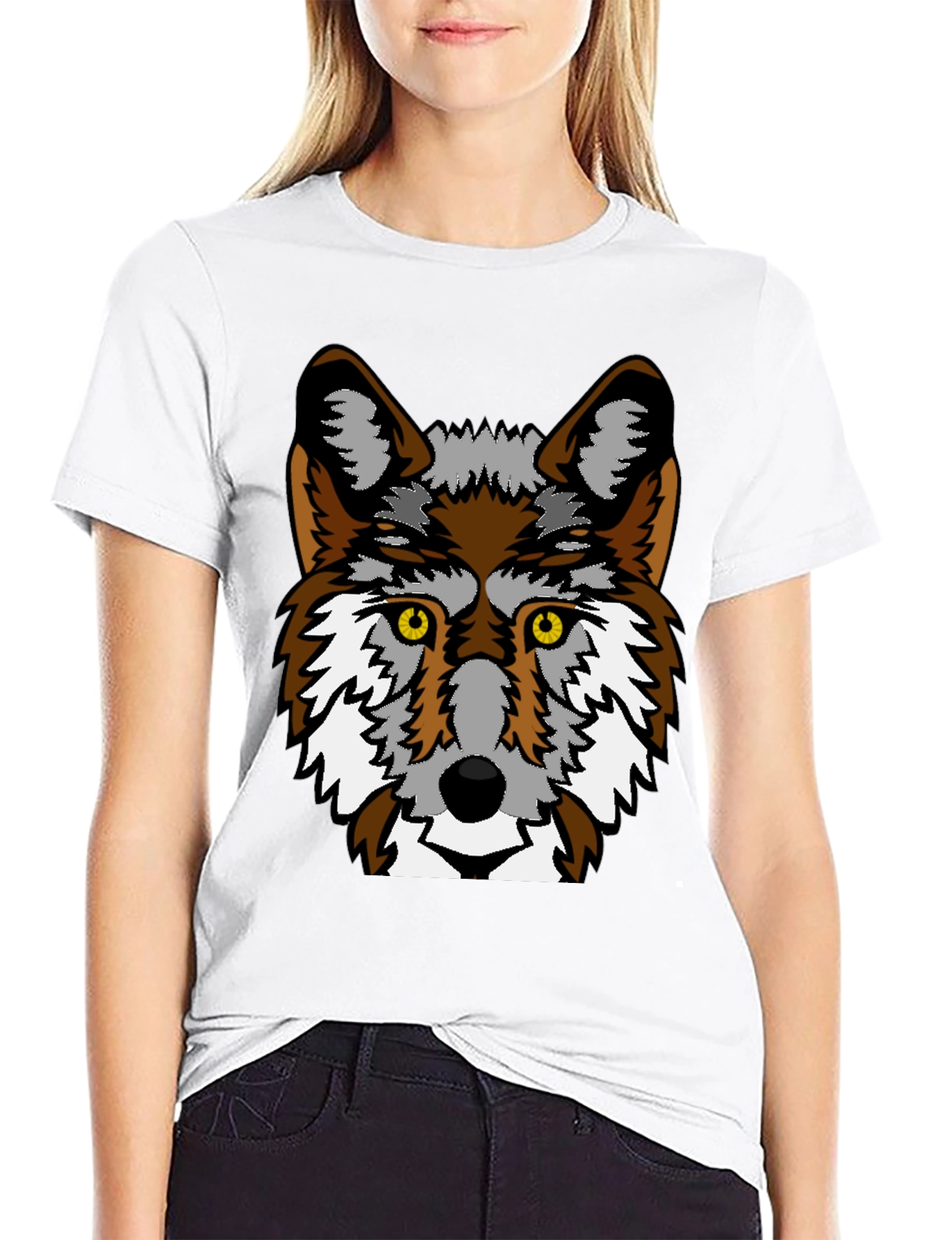 Cool Wolf Graphic Black T-Shirt