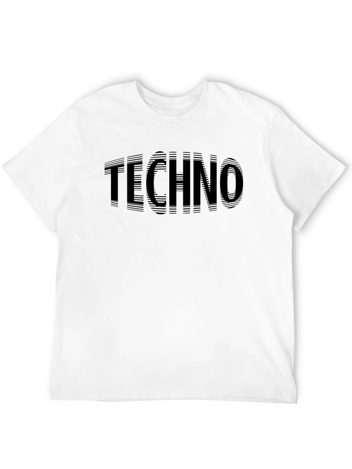 Techno Graphic Print Black T-Shirt