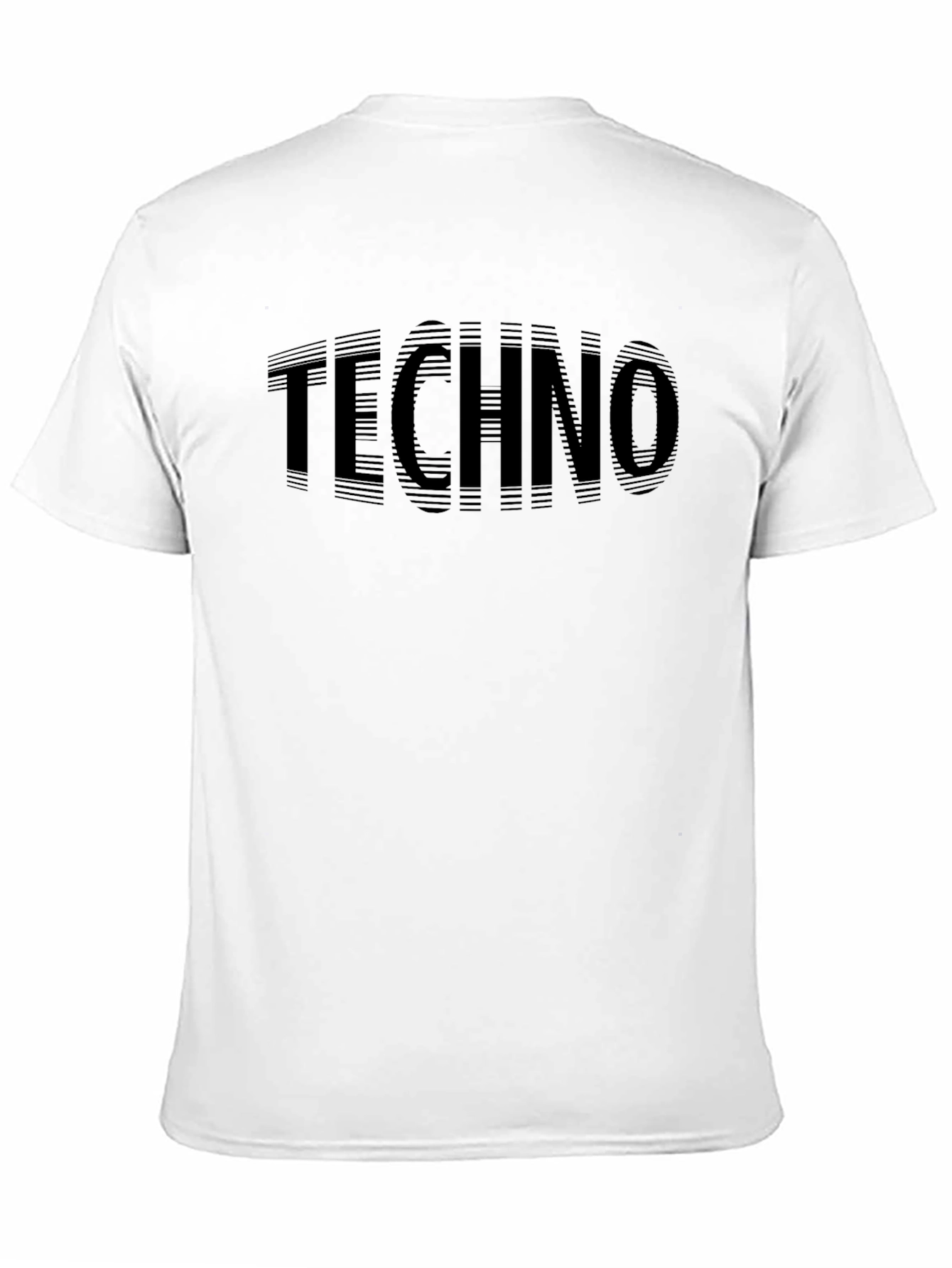 Techno Graphic Print Black T-Shirt