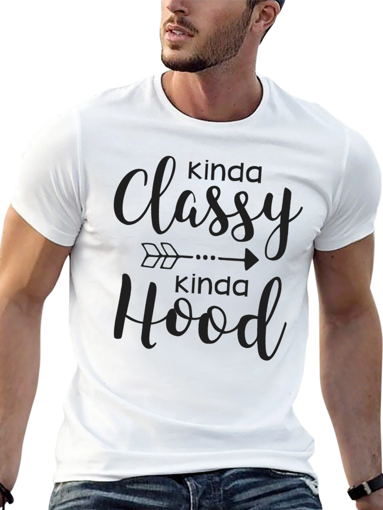 Kinda Classy Kinda Hood Black Tee