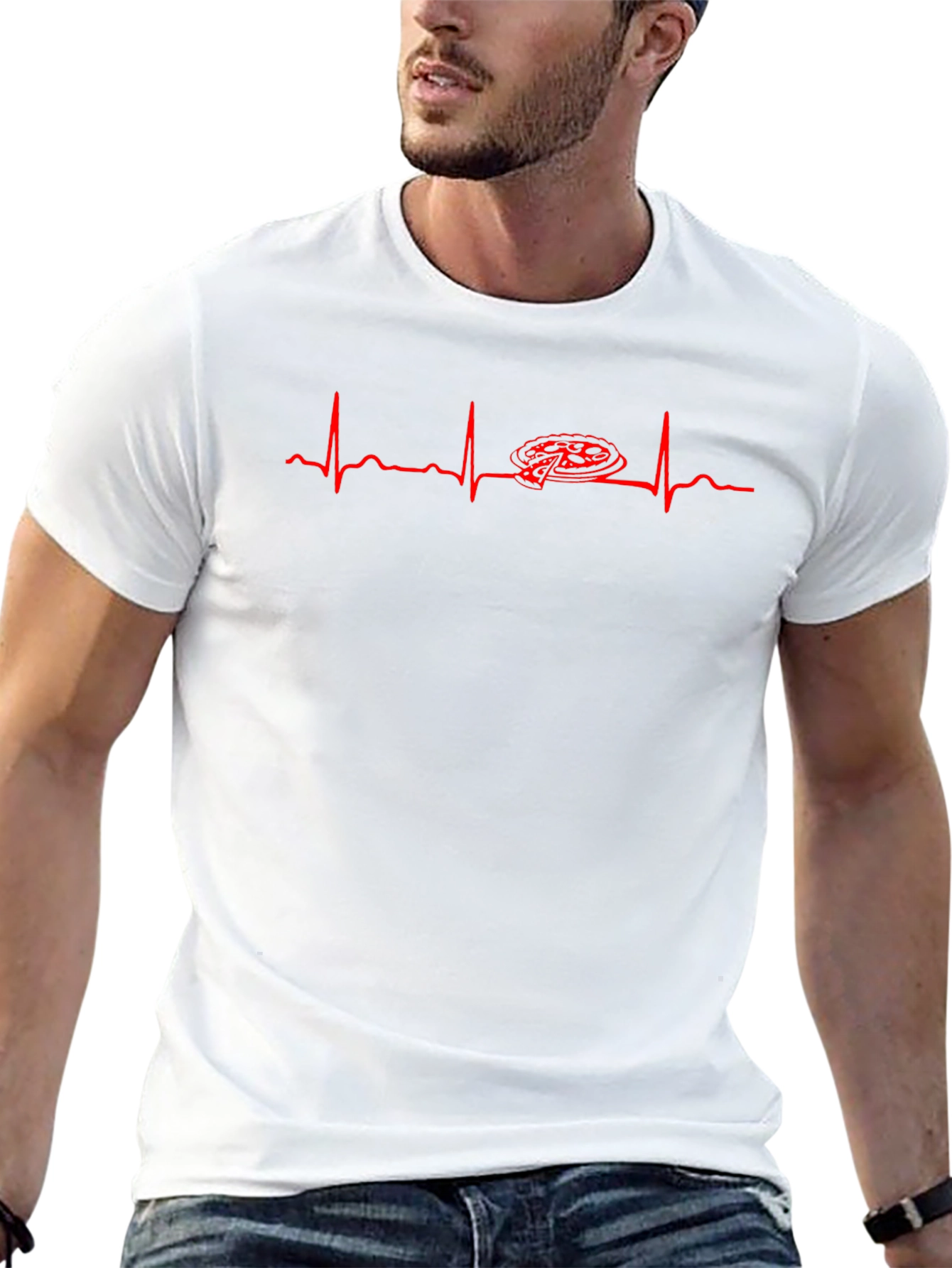 Pizza Heartbeat T-Shirt - Foodie Tee
