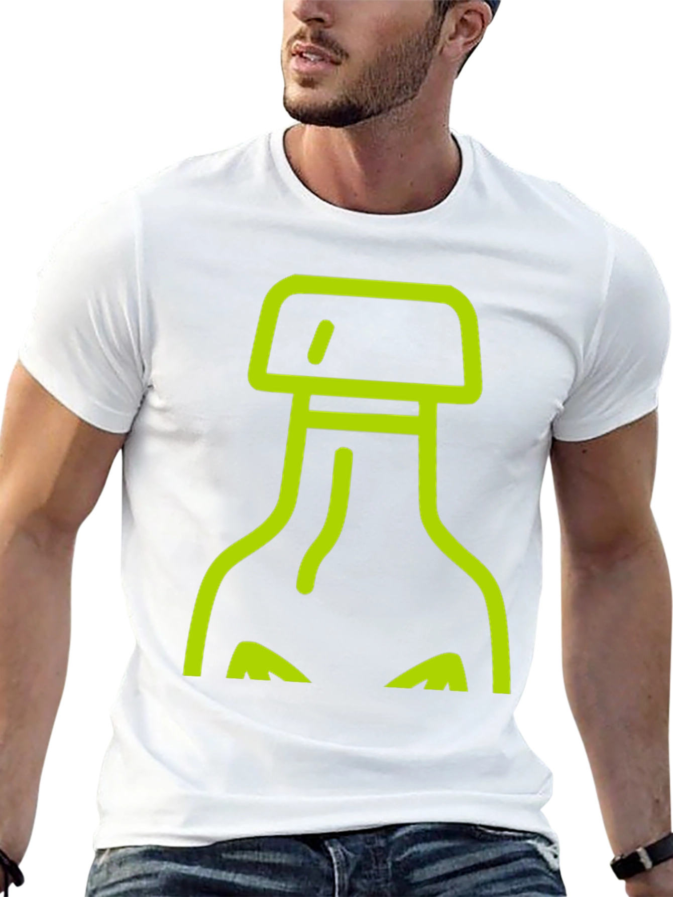 Abstract Bottle Graphic Tee - Black
