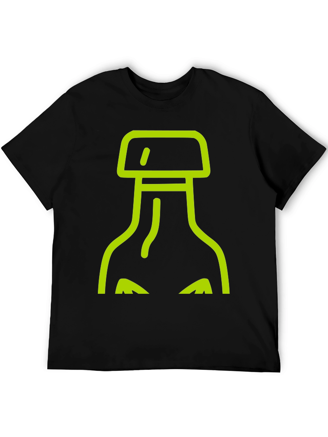 Abstract Bottle Graphic Tee - Black