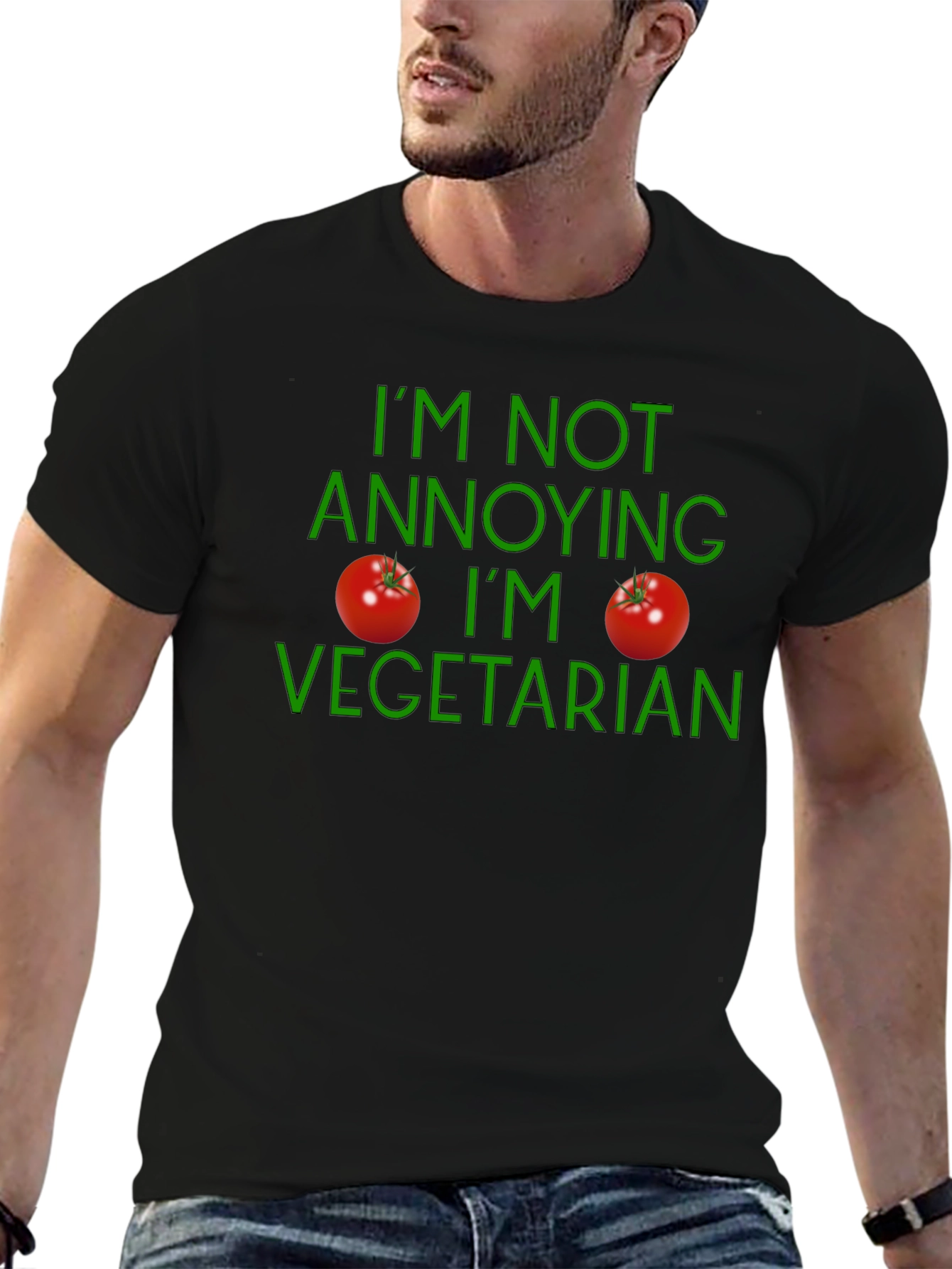 Vegetarian Statement T-Shirt - Soft Cotton Casual Wear