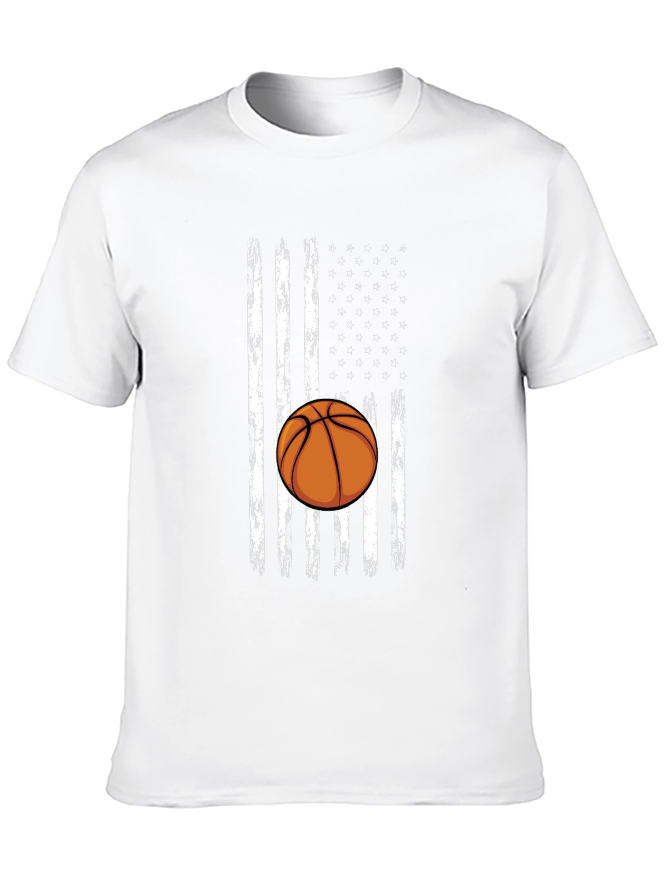 Basketball American Flag Graphic T-Shirt