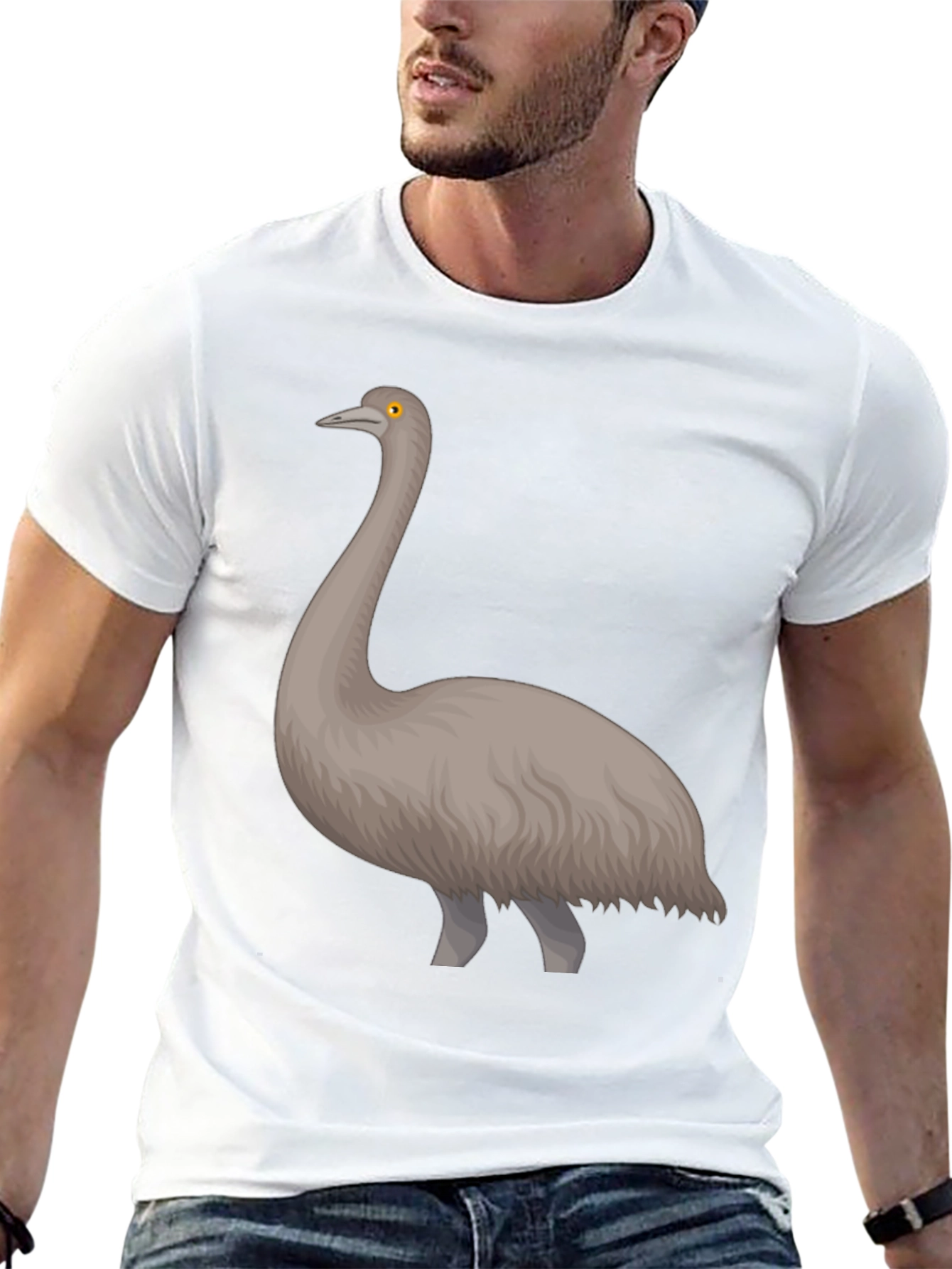Emu Graphic Tee - Unique Bird Design