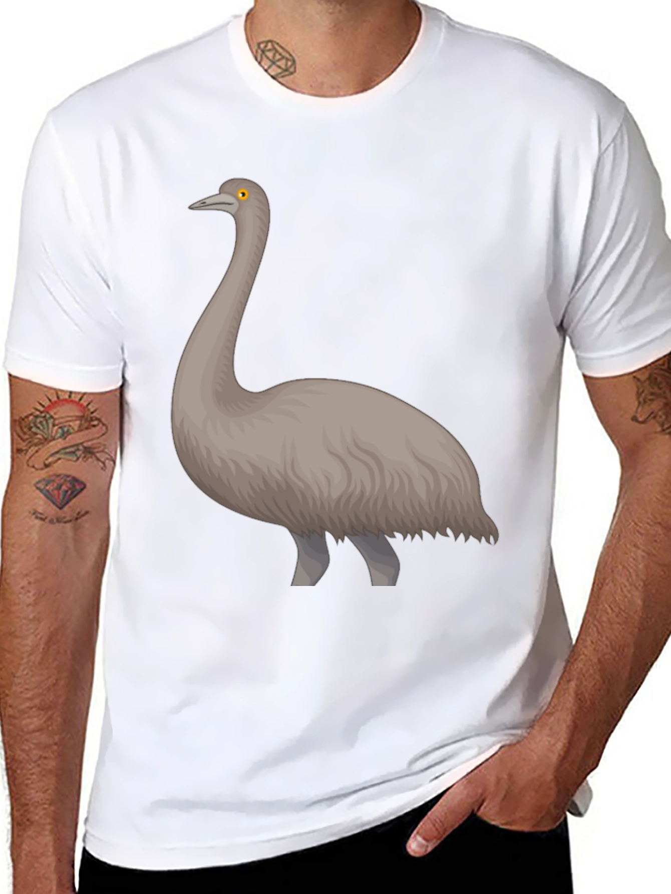 Emu Graphic Tee - Unique Bird Design