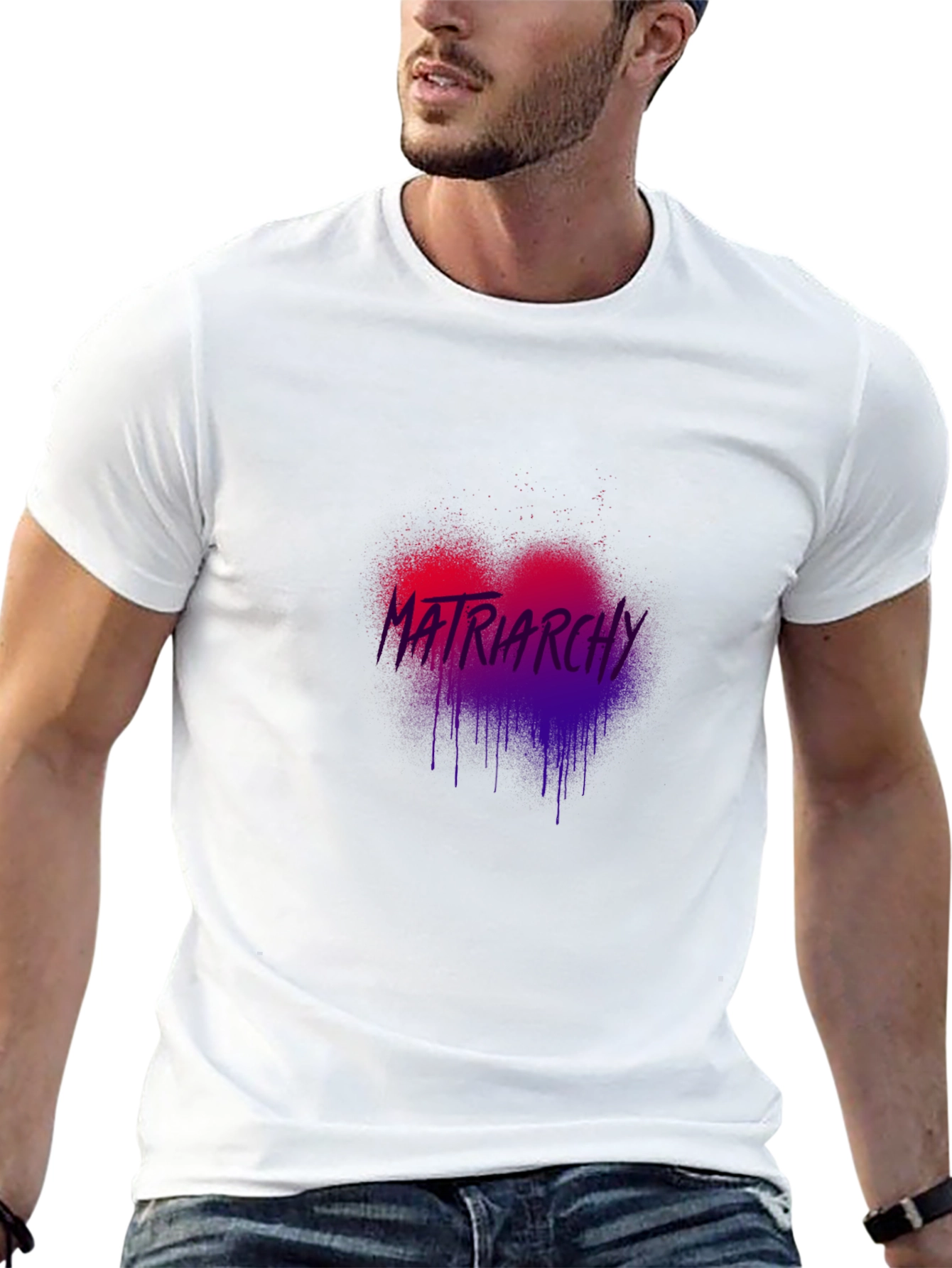 Matriarchy Heart Graphic Black T-Shirt