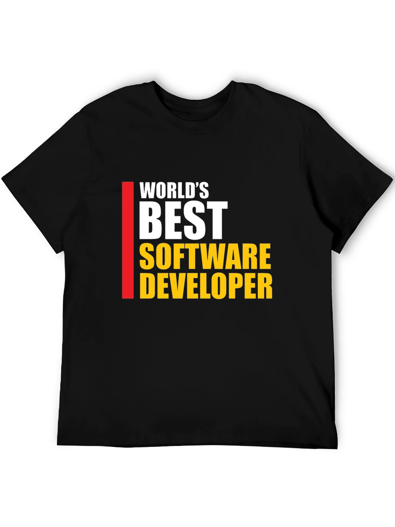 Worlds Best Software Developer T-Shirt - Black