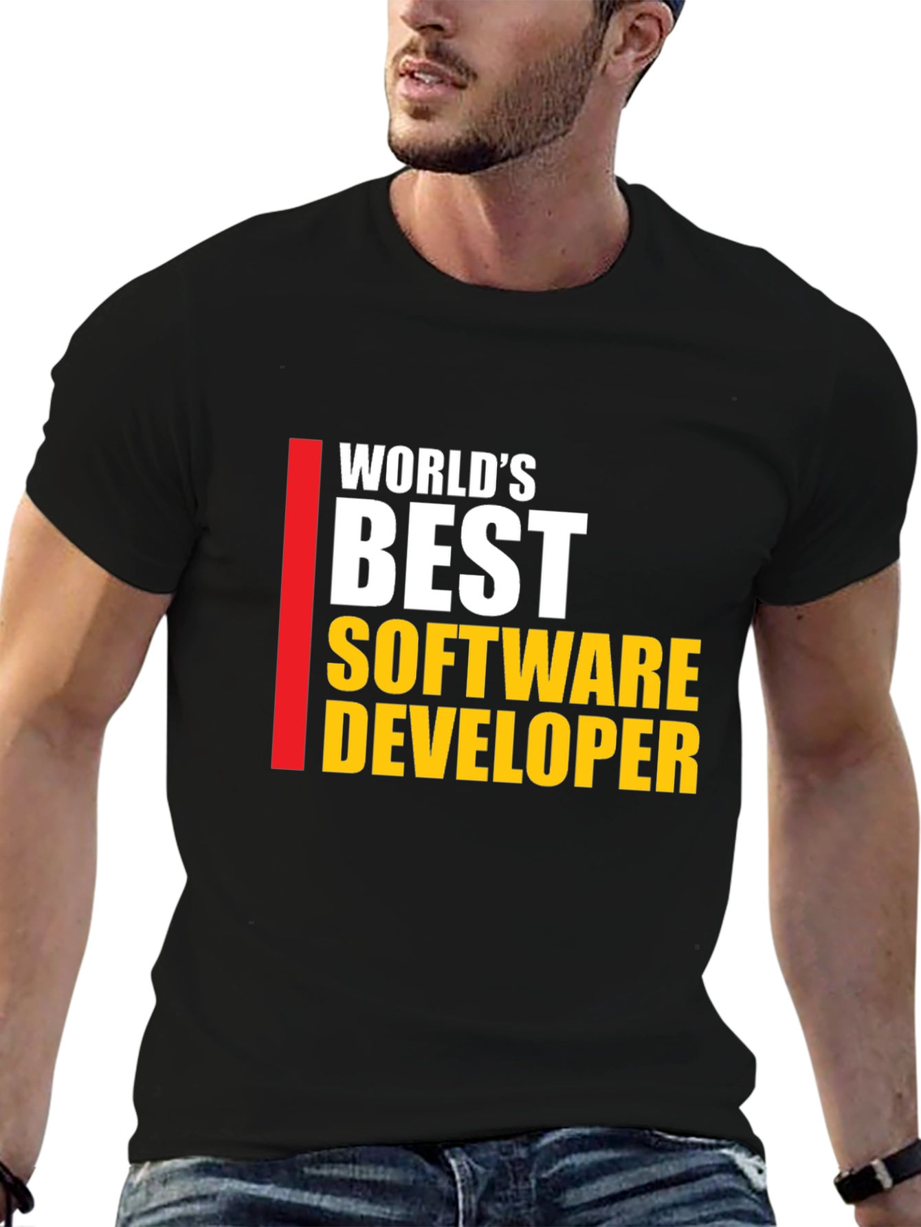 Worlds Best Software Developer T-Shirt - Black