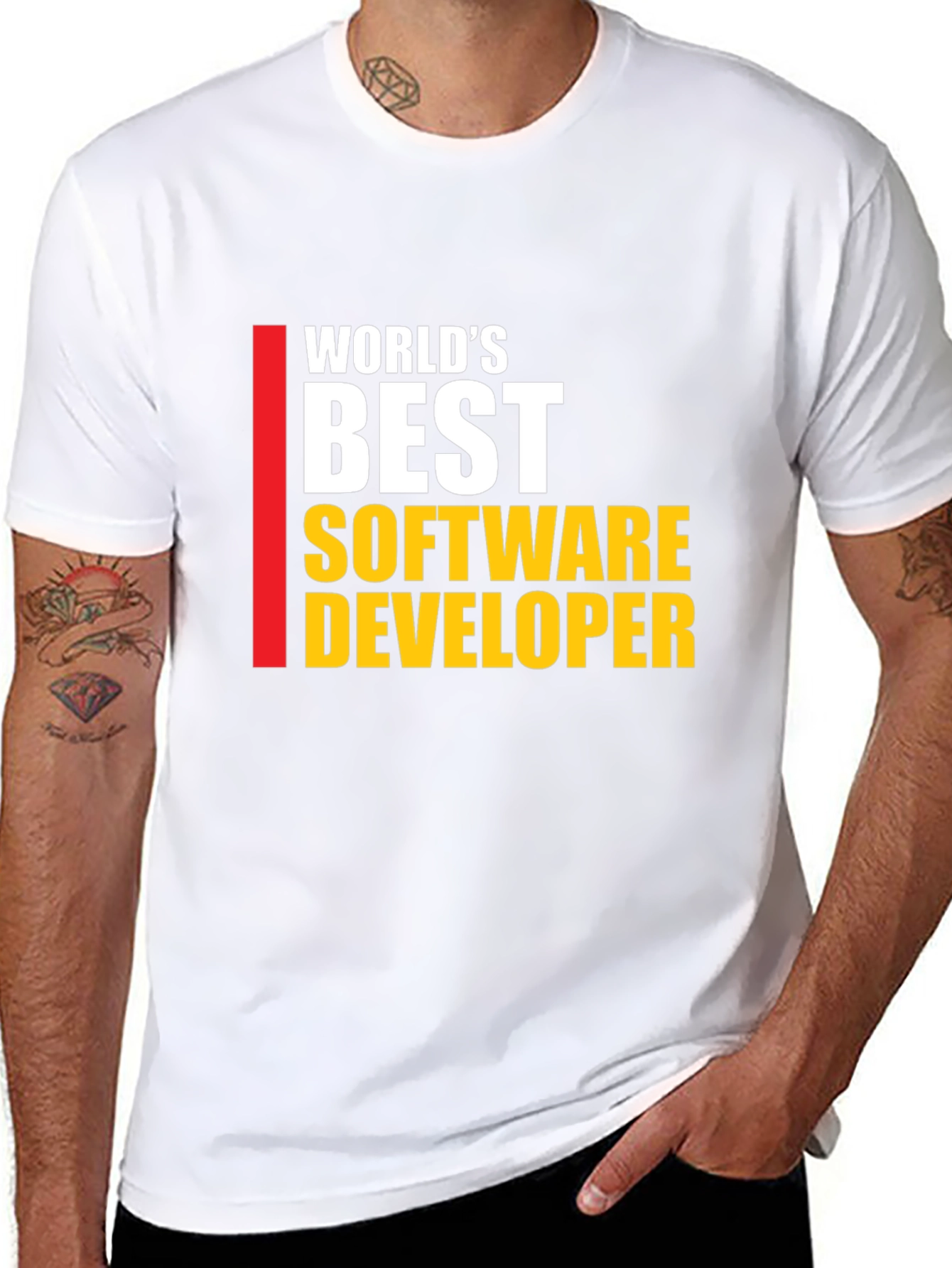 Worlds Best Software Developer T-Shirt - Black
