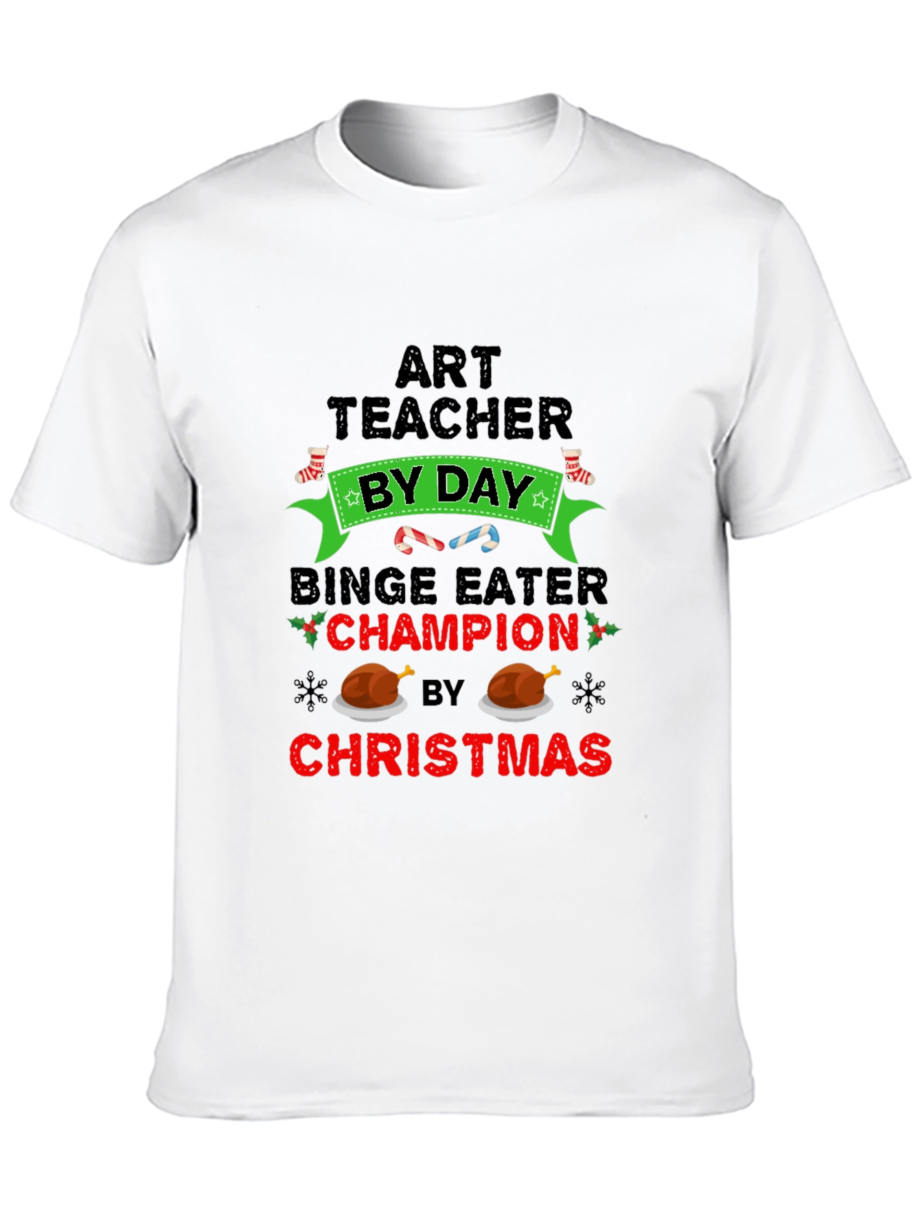 Art Teacher Binge Eater Christmas T-Shirt