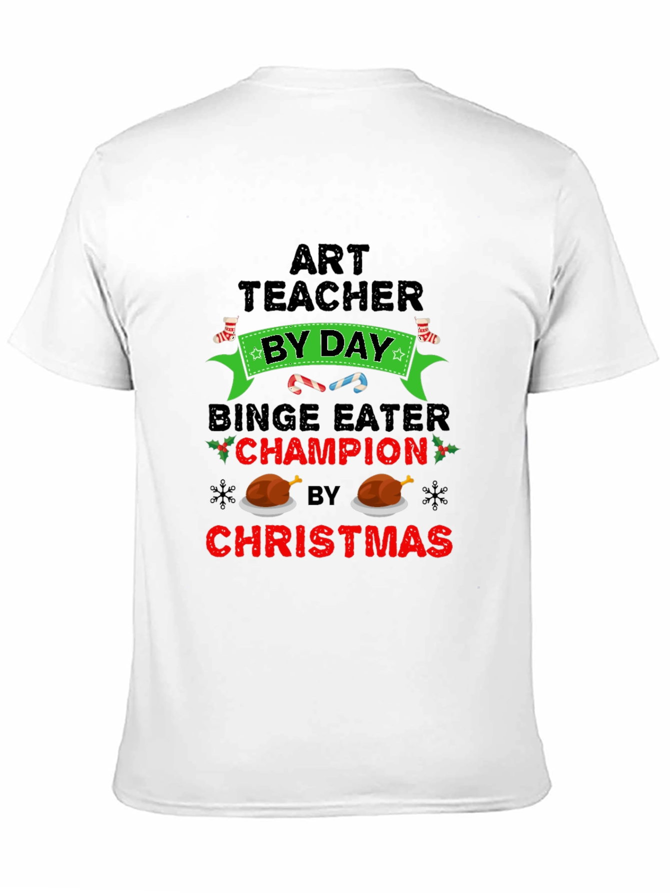Art Teacher Binge Eater Christmas T-Shirt