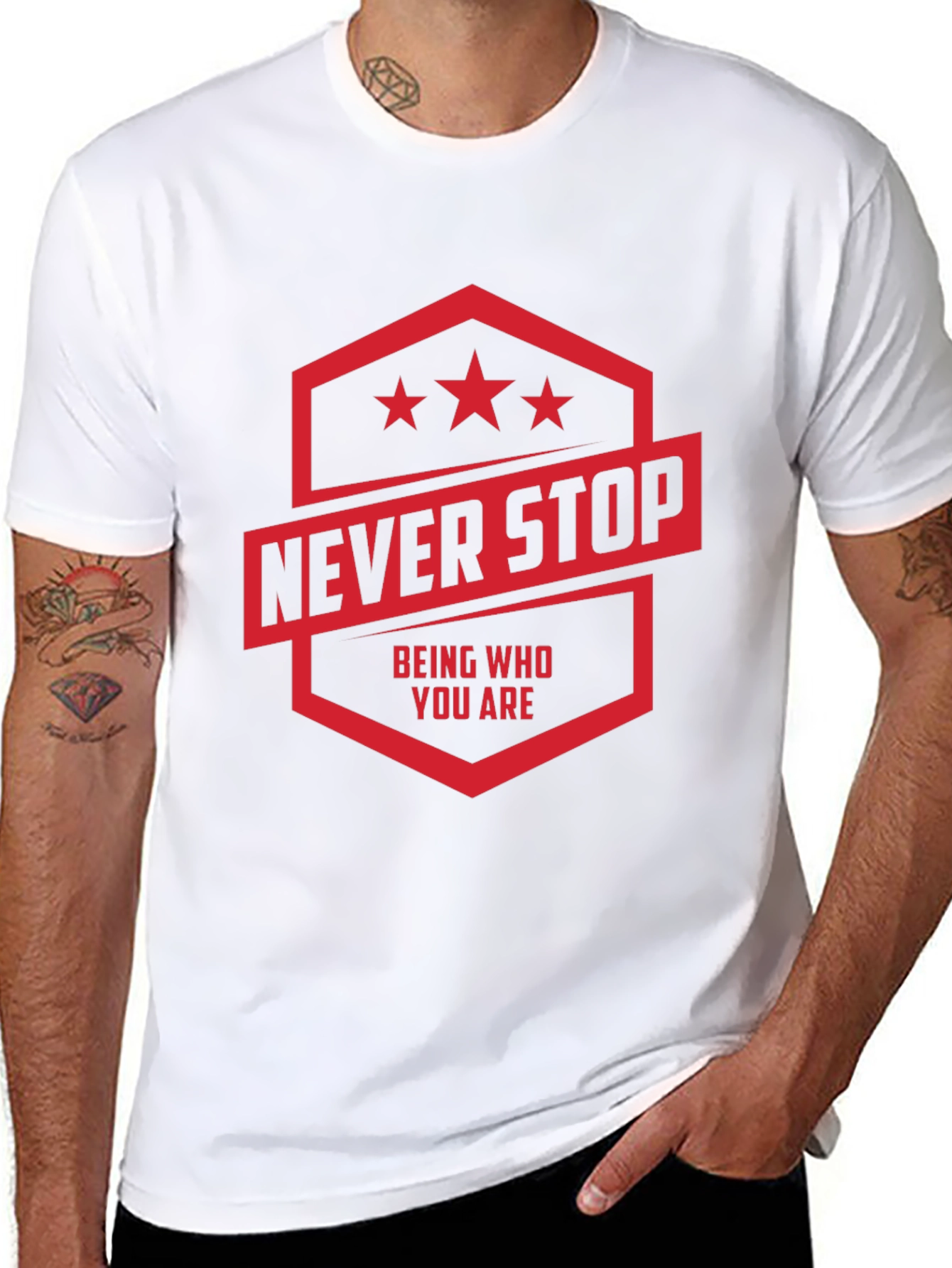 Never Stop T-Shirt: Motivational Graphic Tee