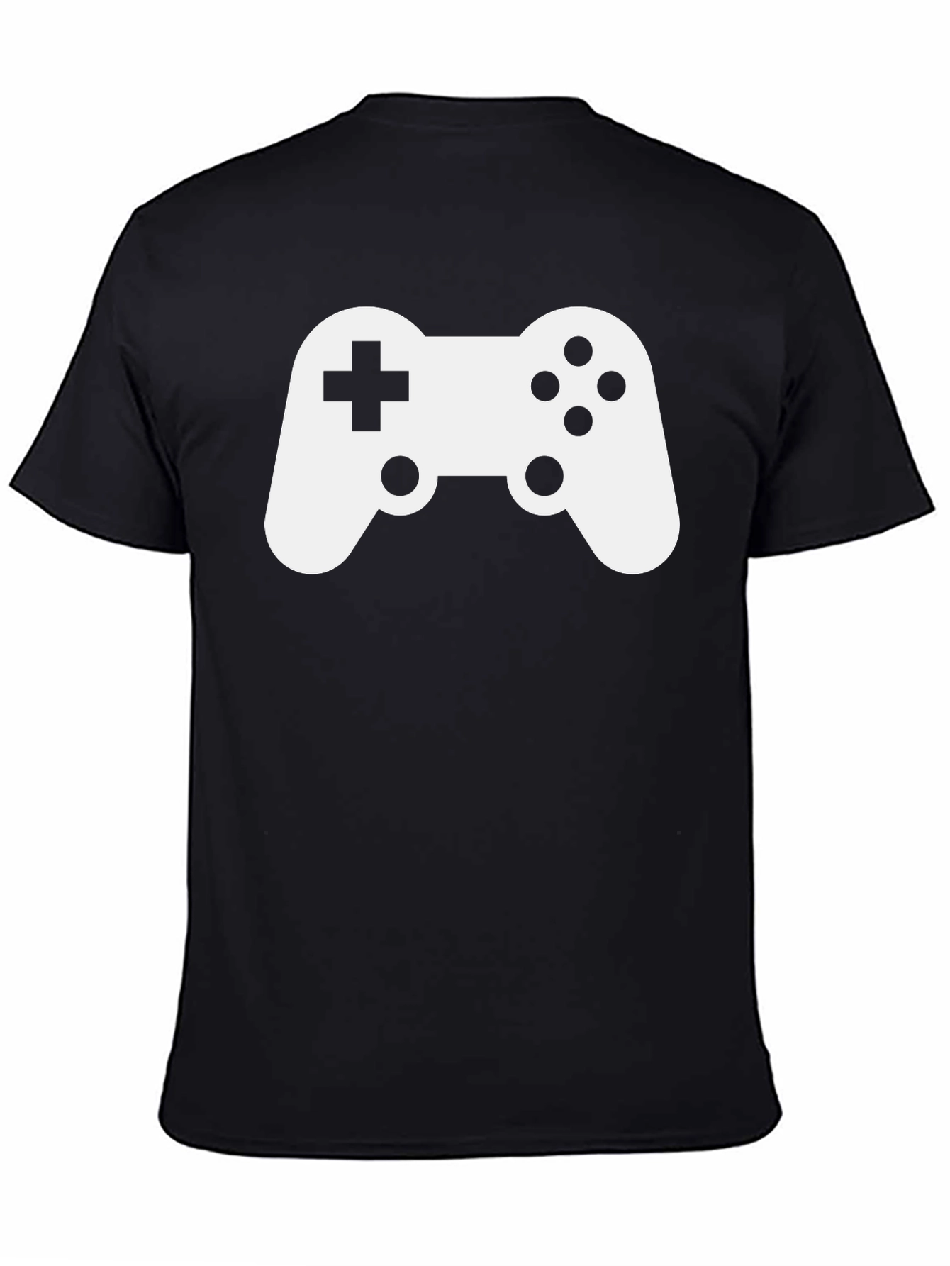 Gaming Controller Graphic Tee - Black Cotton Shirt