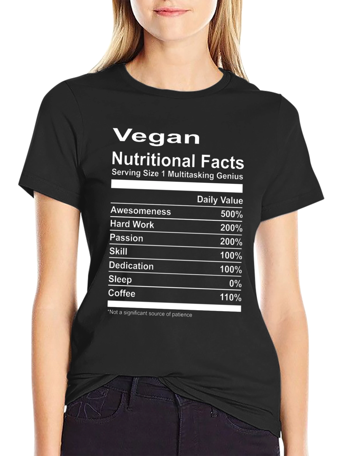 Vegan Nutritional Facts T-Shirt