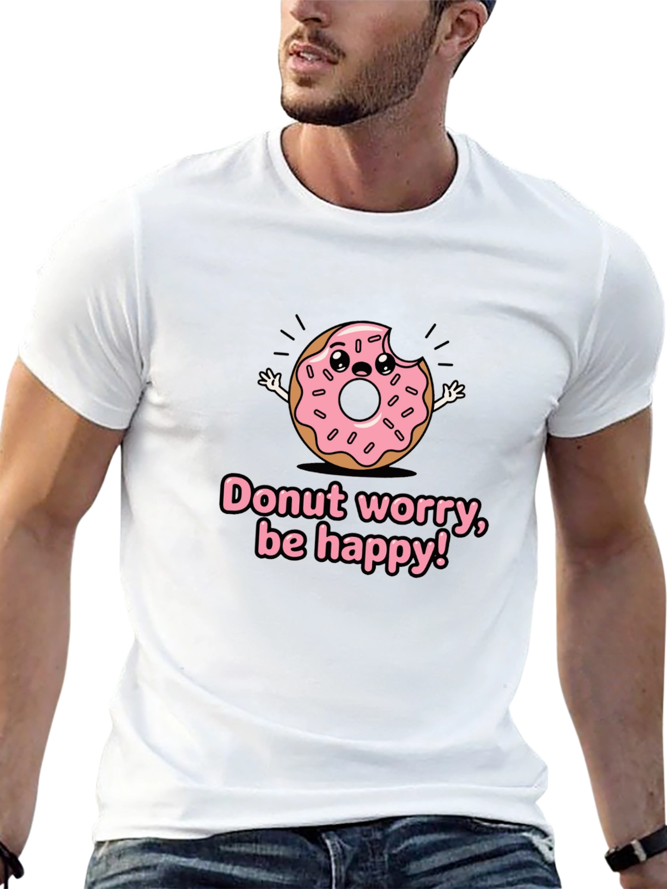 Donut Worry Graphic T-Shirt - Be Happy!