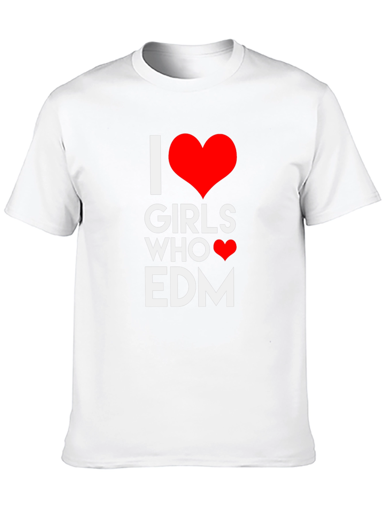 I Heart Girls Who Love EDM Black T-Shirt