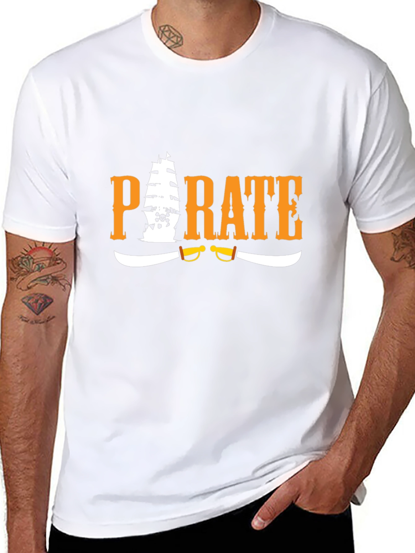 Pirate Graphic T-Shirt - Black Cotton Tee