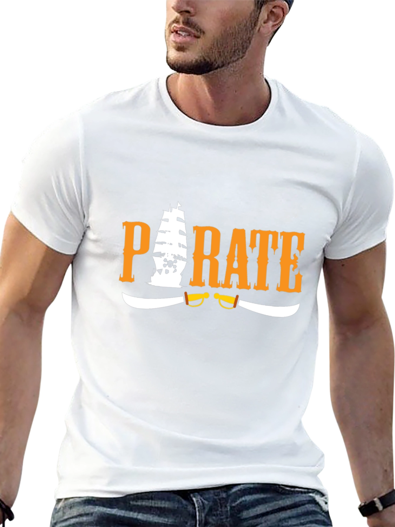 Pirate Graphic T-Shirt - Black Cotton Tee