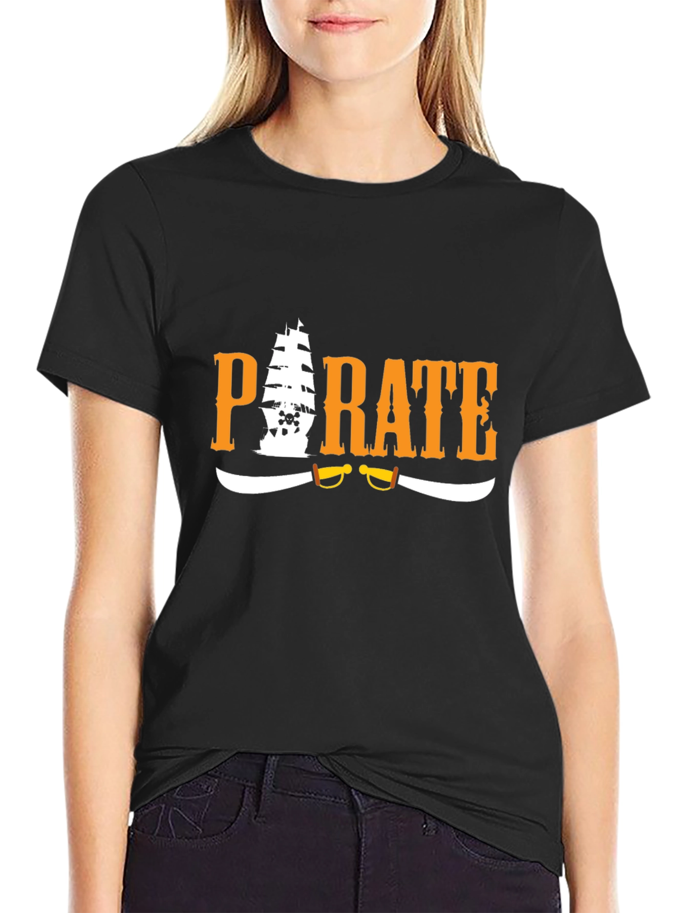 Pirate Graphic T-Shirt - Black Cotton Tee