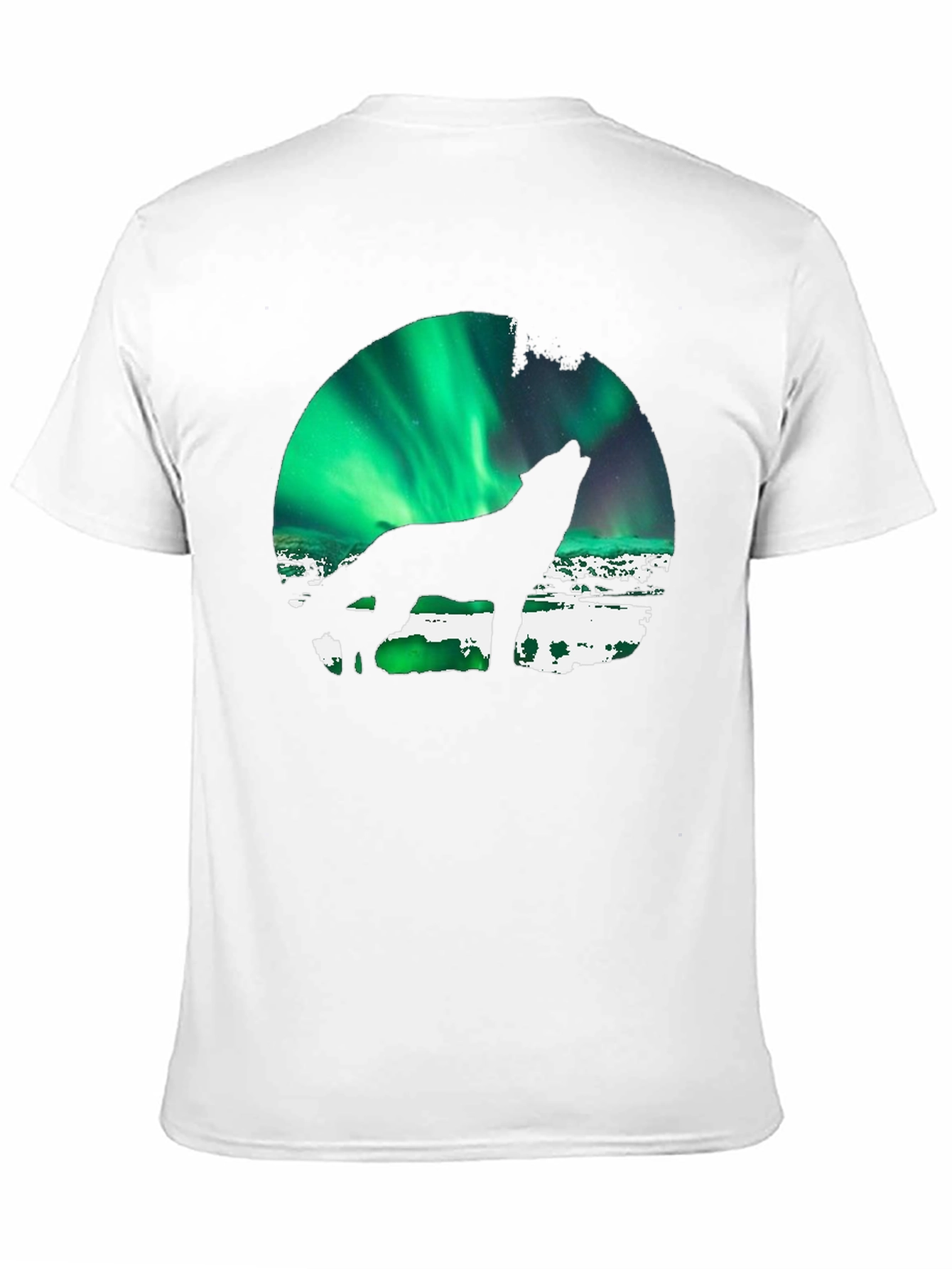 Wolf Howling Aurora Borealis T-Shirt