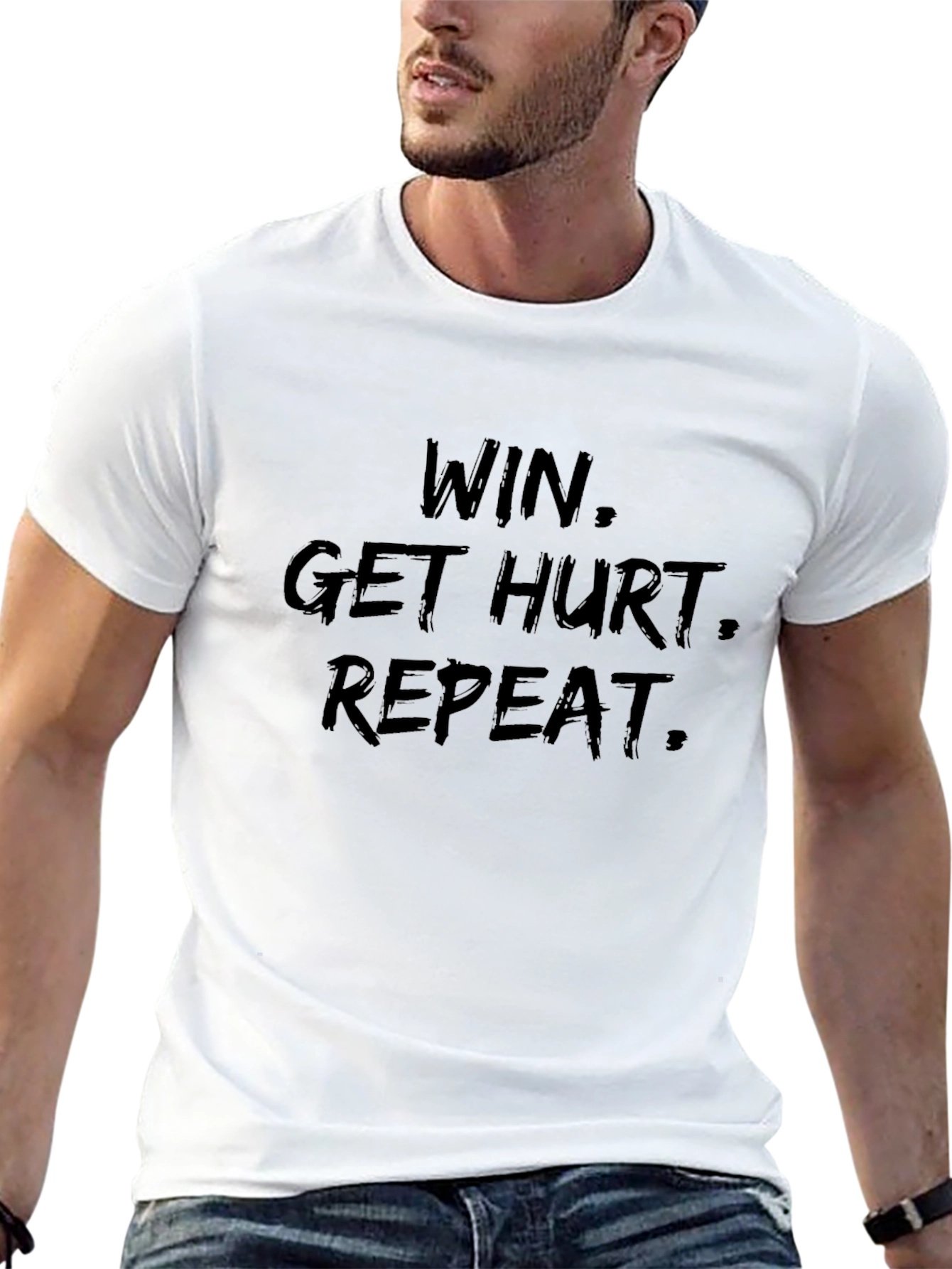 Win Get Hurt Repeat Graphic Tee