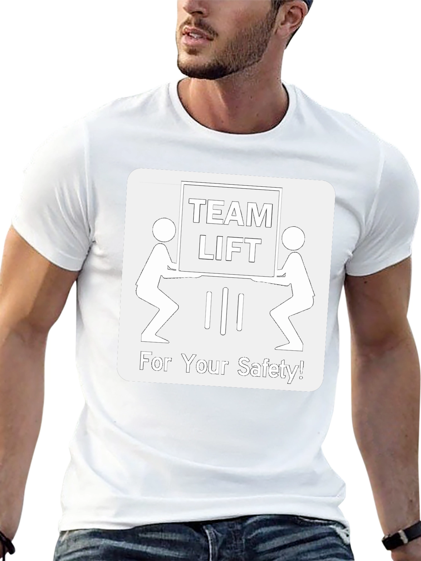 Team Lift Safety T-Shirt - Black Crew Neck
