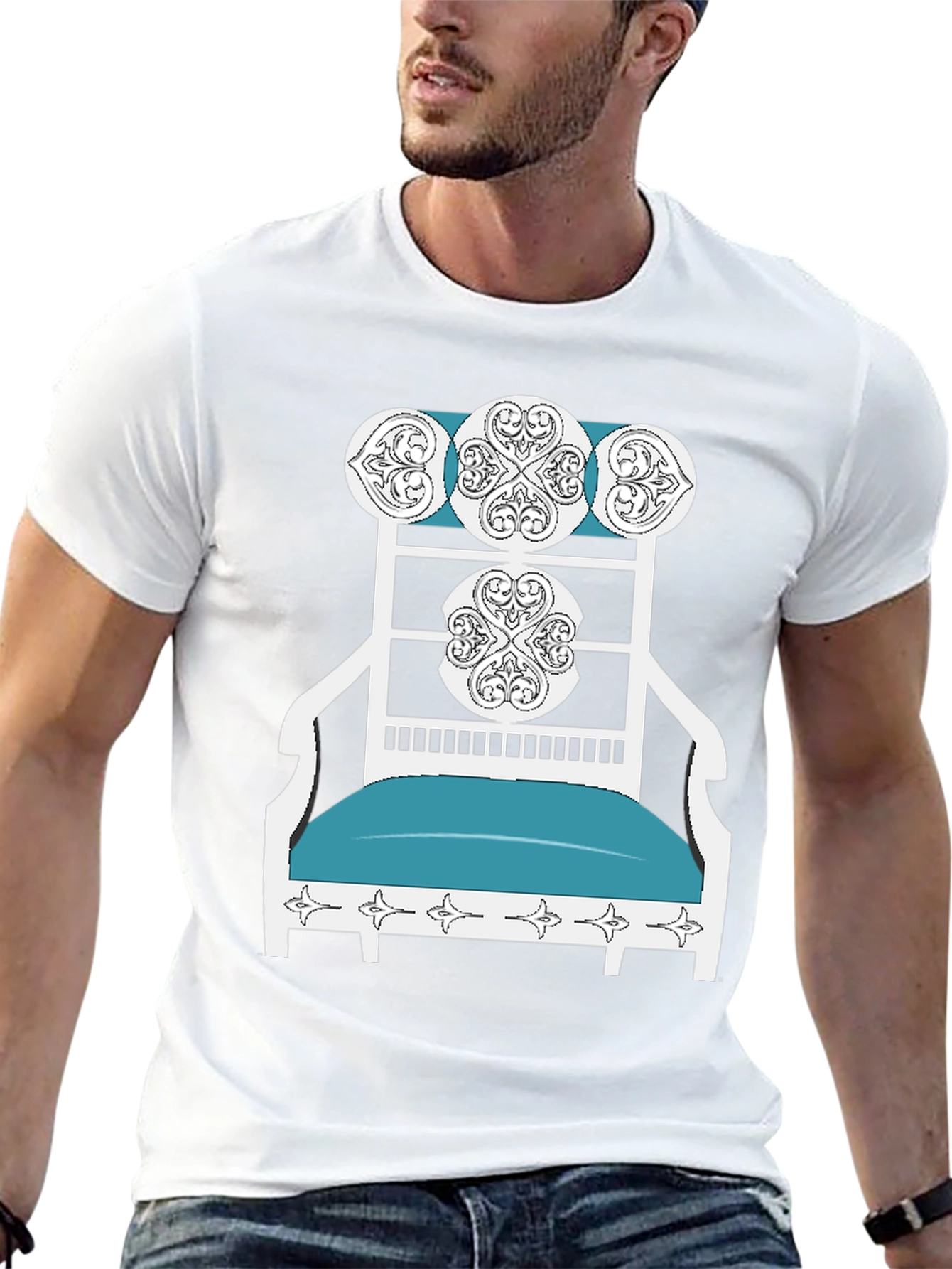 Novelty T-Shirt: Ornate Chair Design