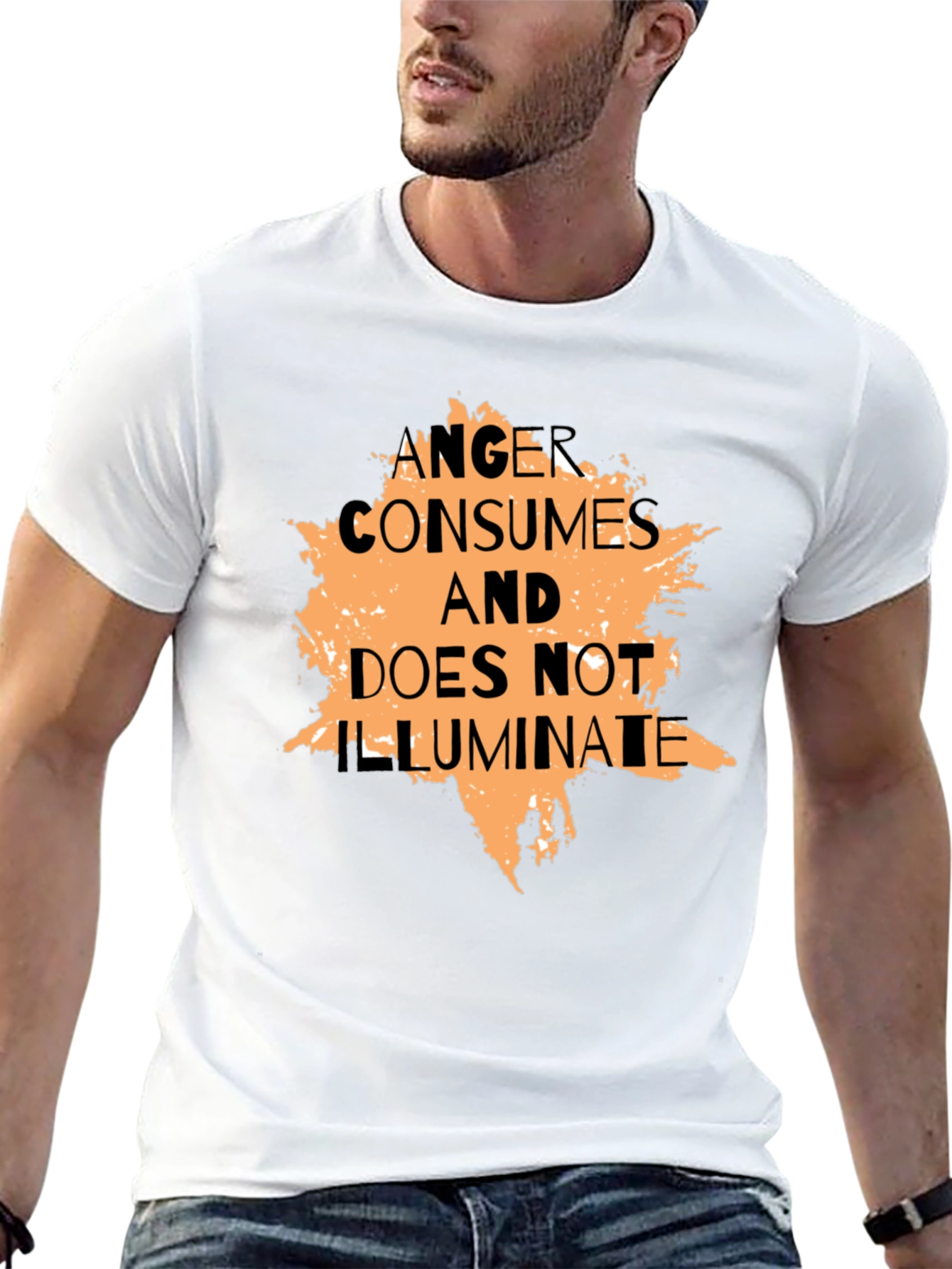 Anger Consumes Graphic Tee - Black