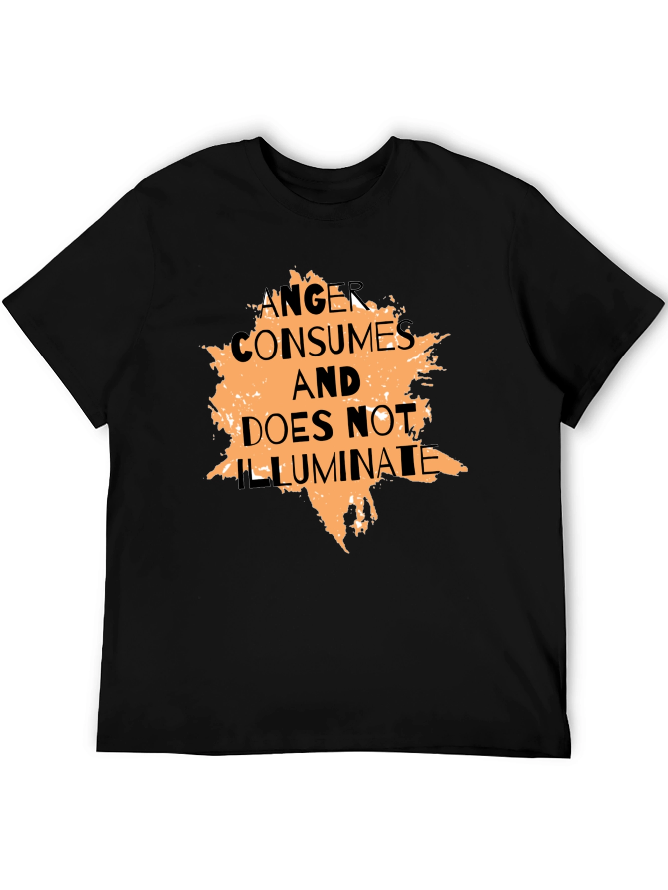 Anger Consumes Graphic Tee - Black