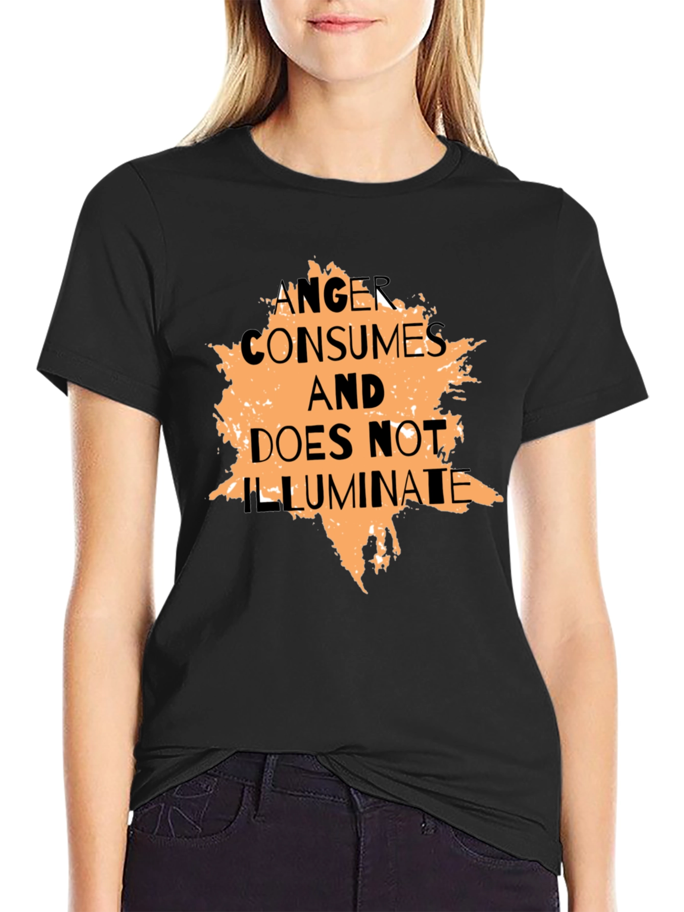 Anger Consumes Graphic Tee - Black