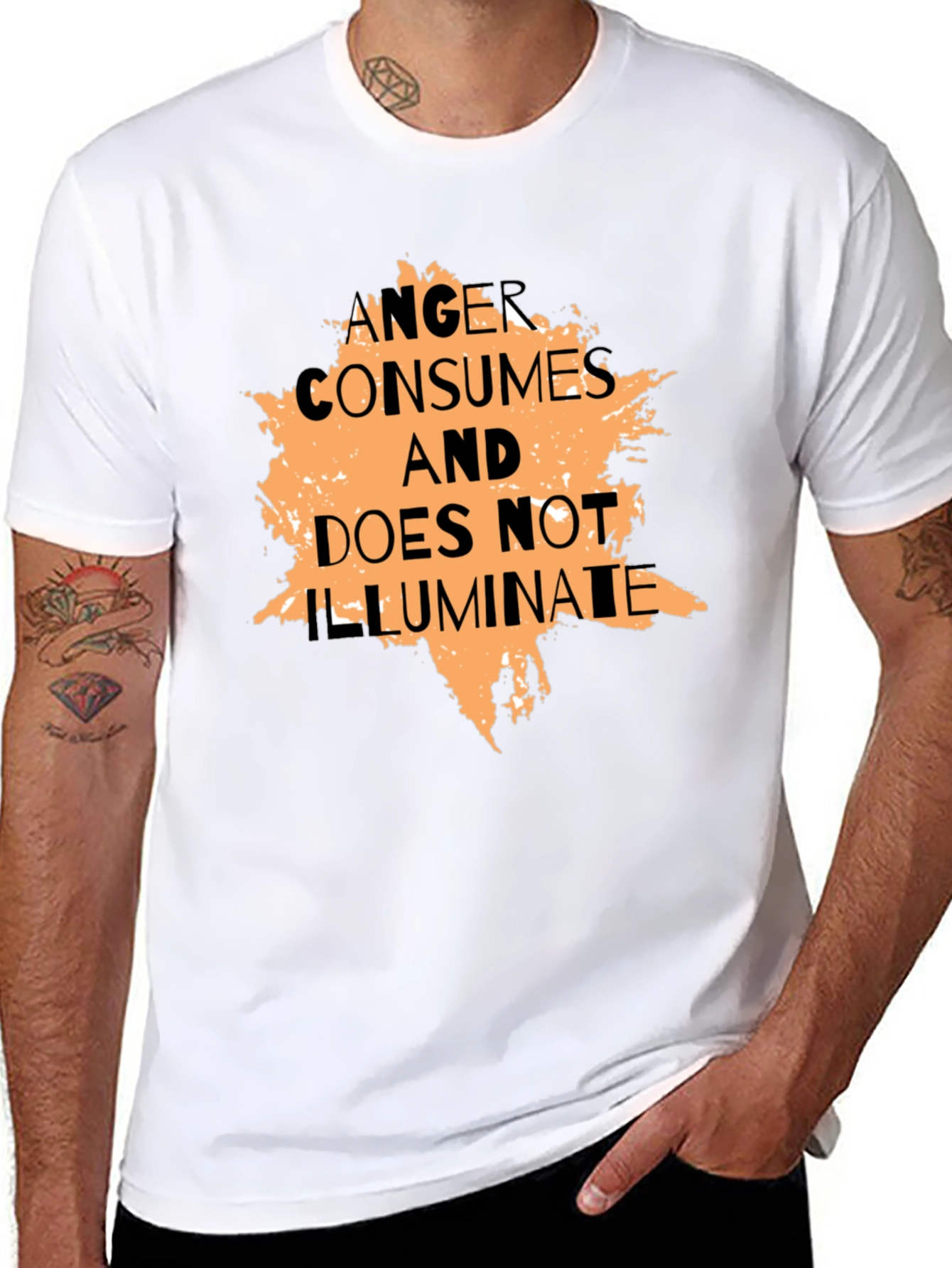 Anger Consumes Graphic Tee - Black