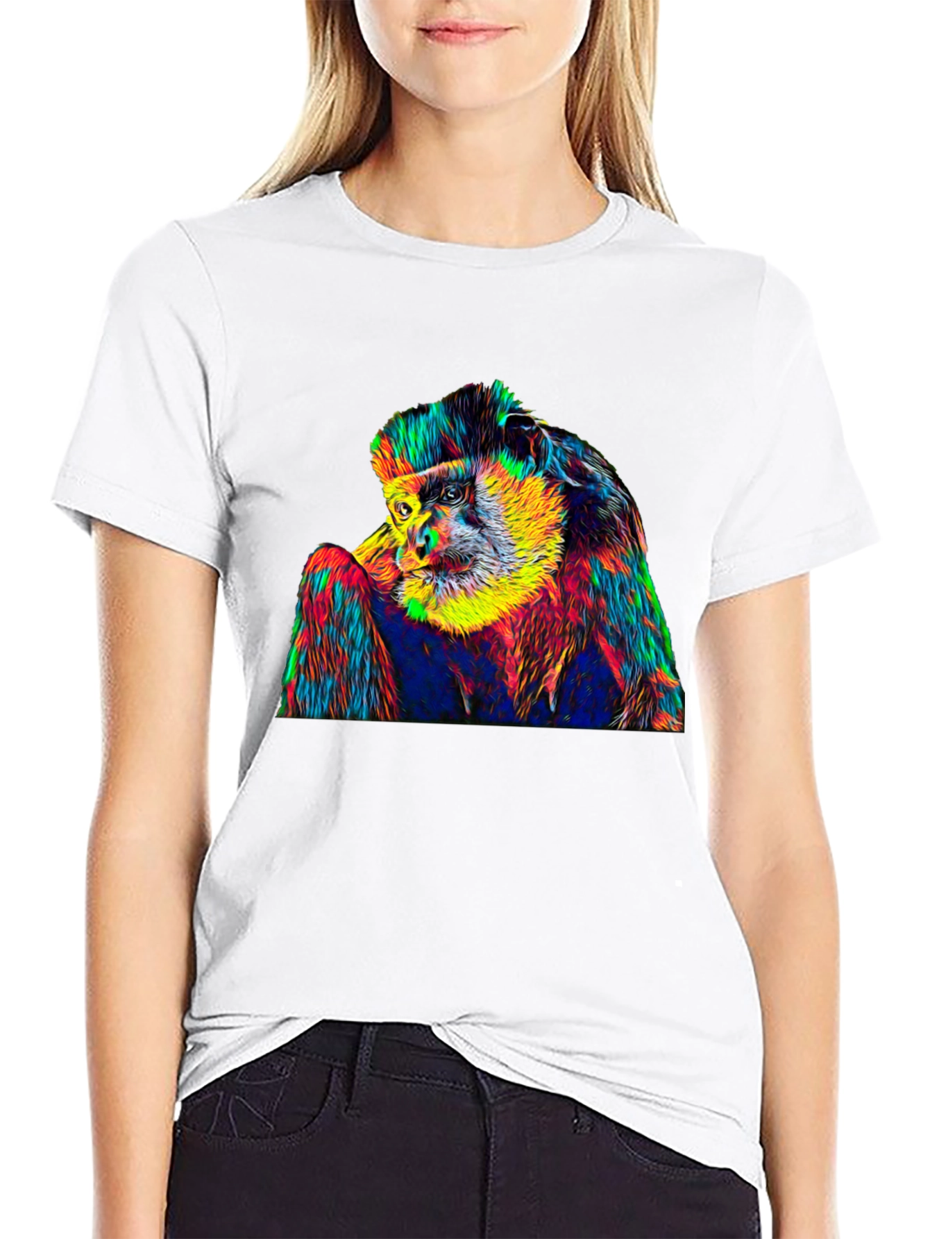 Psychedelic Monkey Graphic T-Shirt