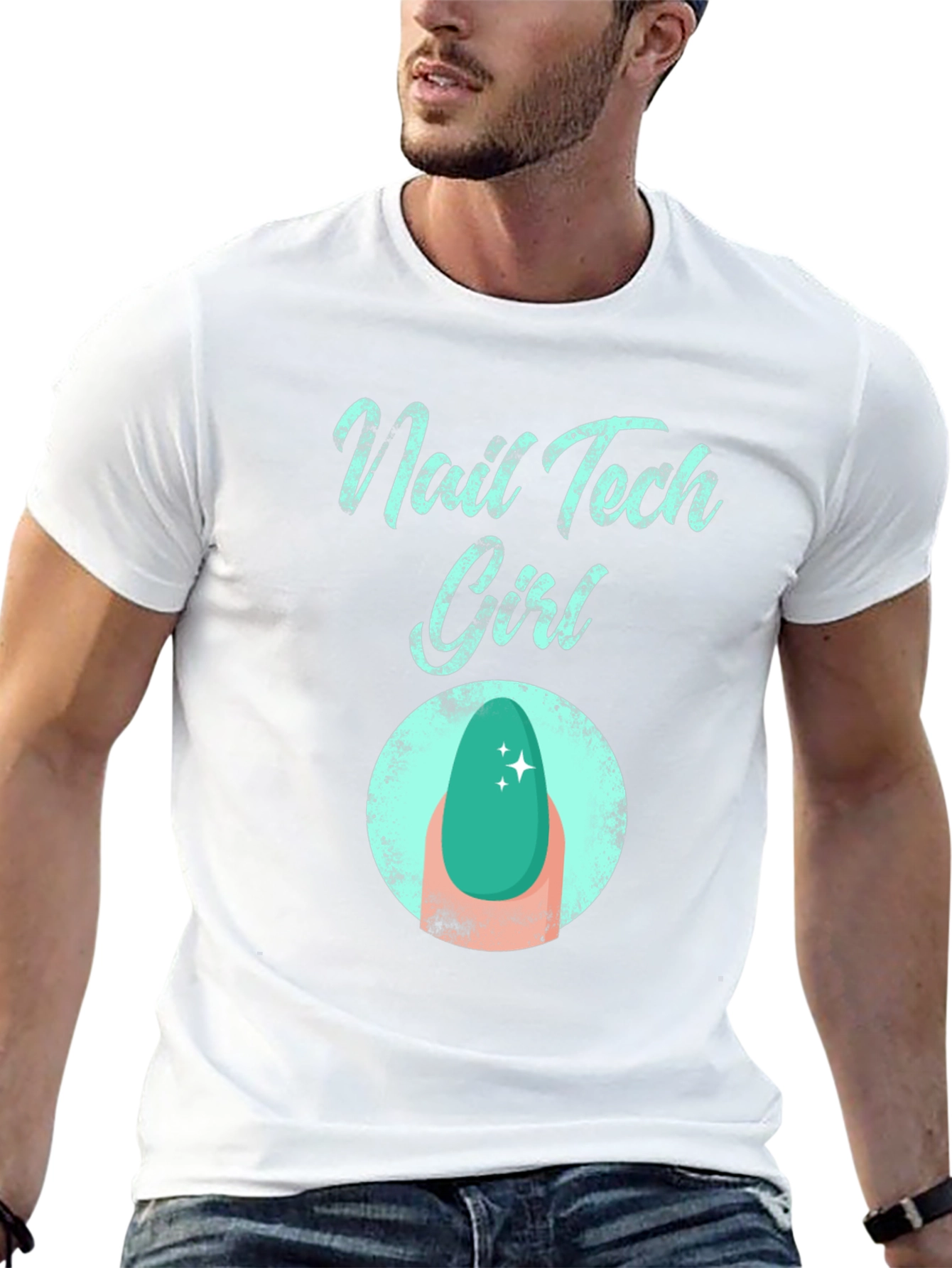 Nail Tech Girl T-Shirt - Fashionable Graphic Tee