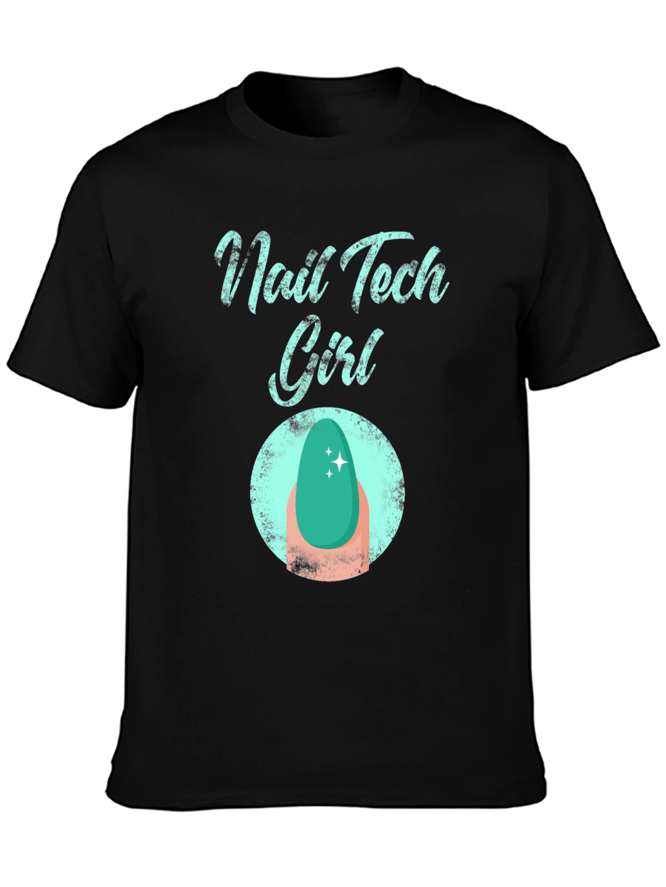 Nail Tech Girl T-Shirt - Fashionable Graphic Tee