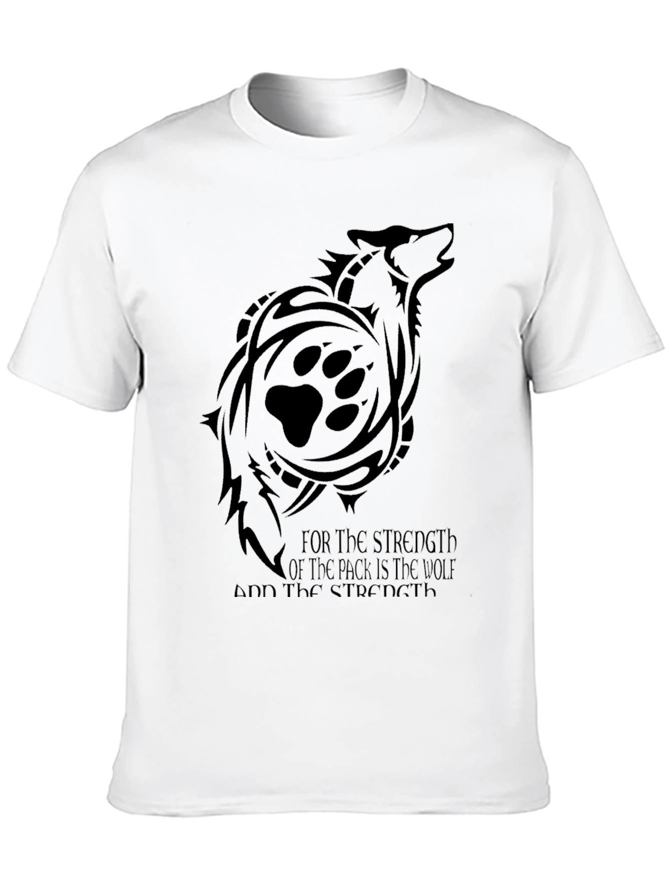 Wolf Pack Strength Graphic Tee - Black