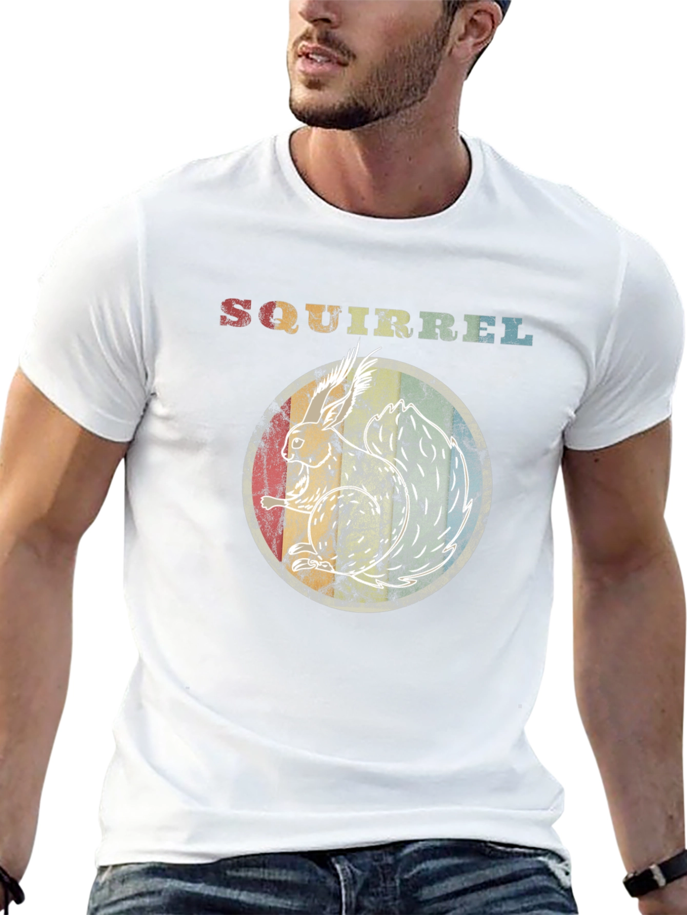 Retro Squirrel Graphic T-Shirt