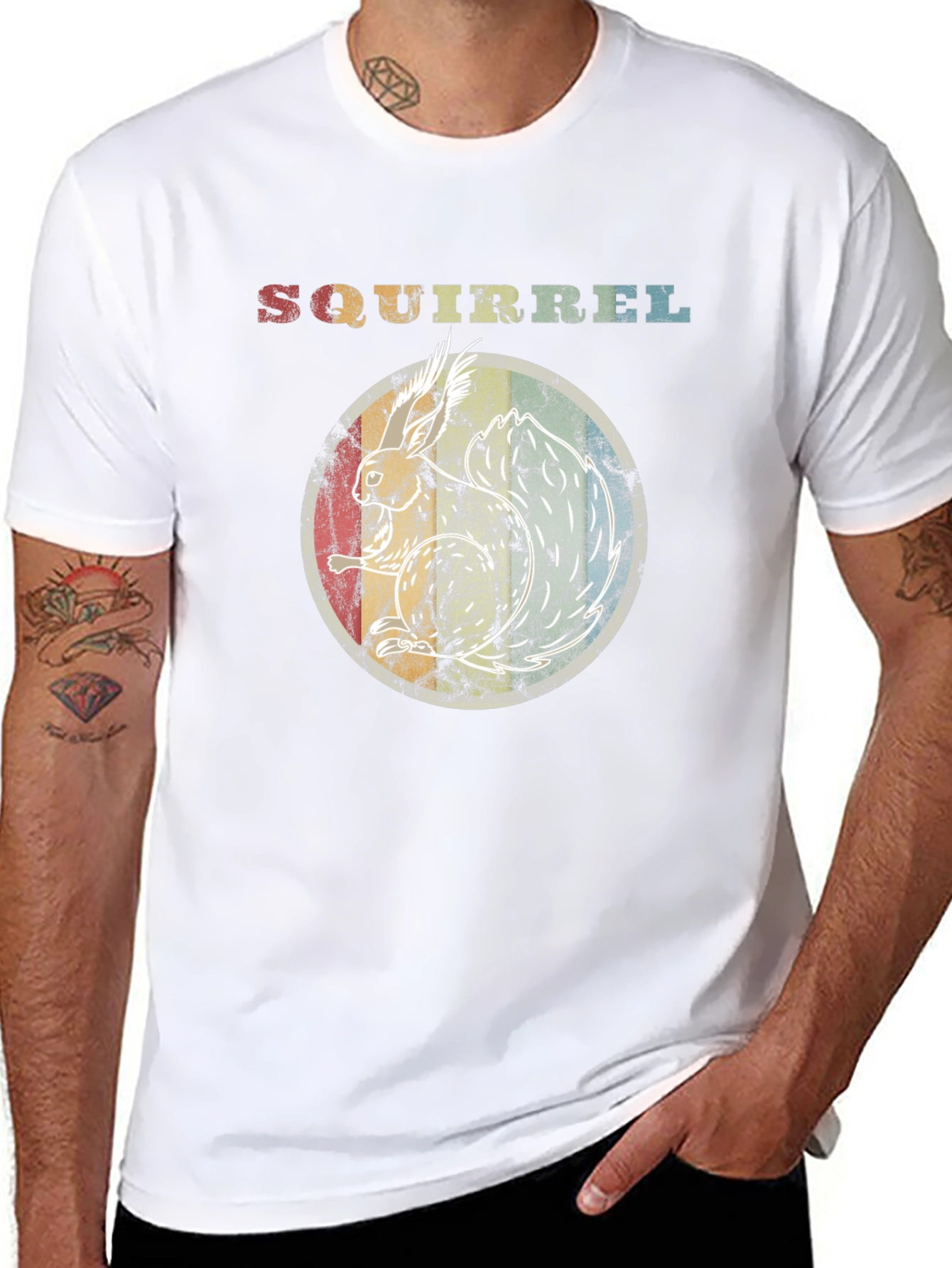 Retro Squirrel Graphic T-Shirt