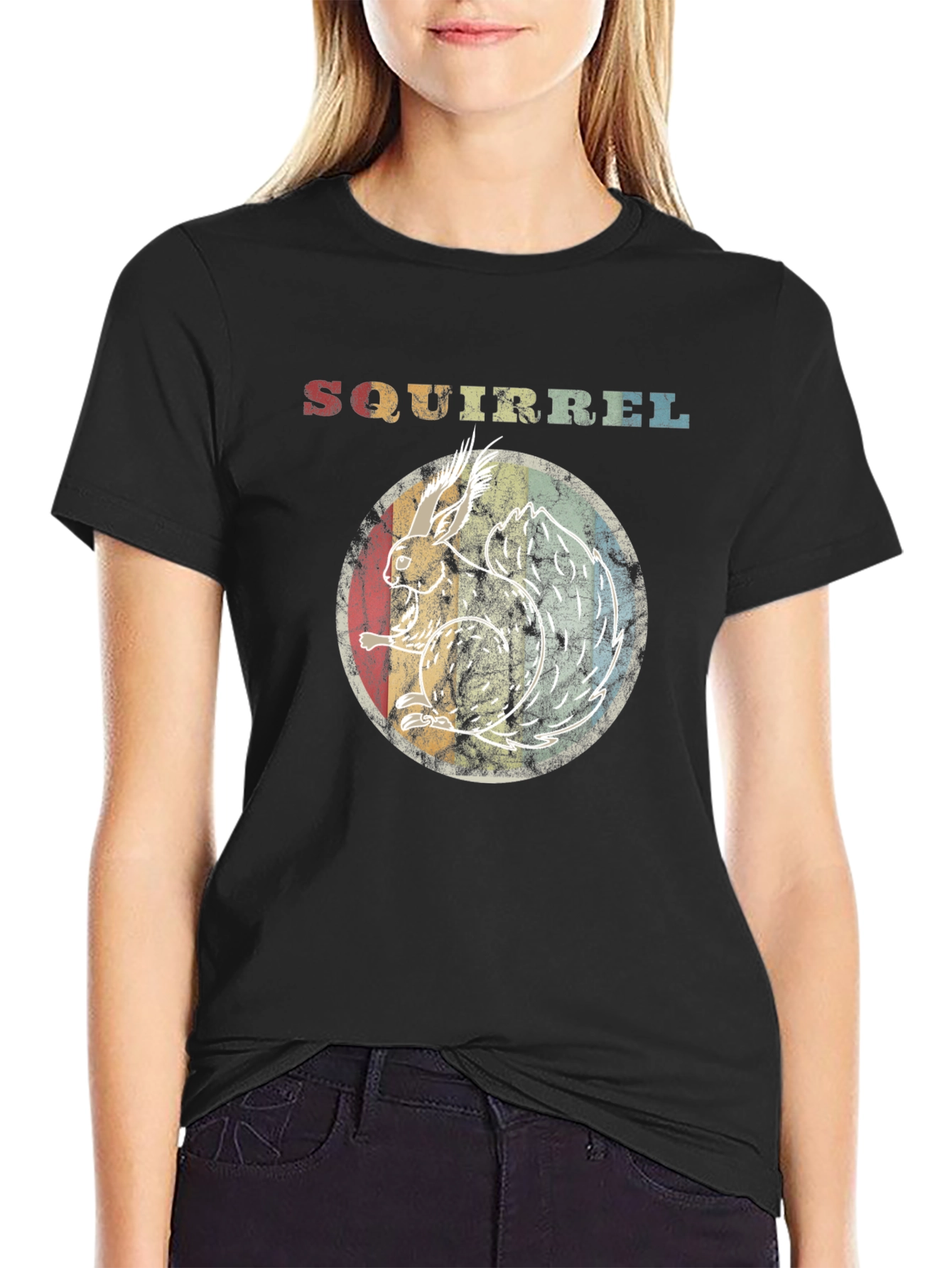 Retro Squirrel Graphic T-Shirt