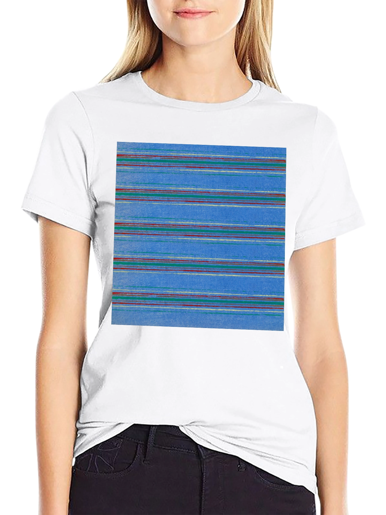 Striped Pattern Tee - Casual Wear