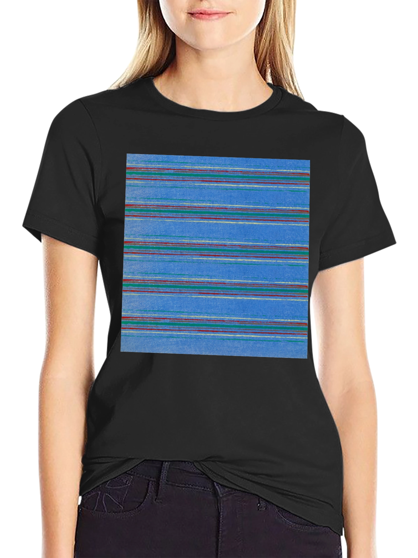 Striped Pattern Tee - Casual Wear
