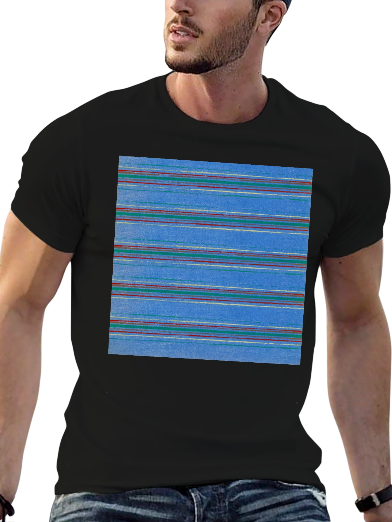 Striped Pattern Tee - Casual Wear