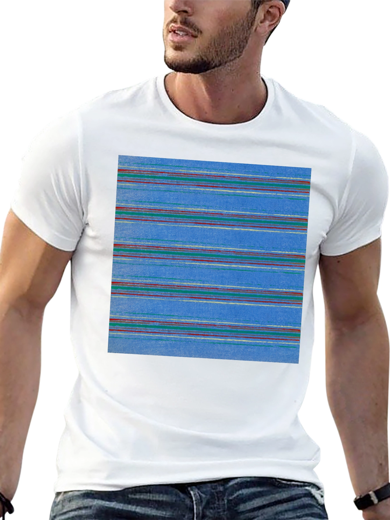 Striped Pattern Tee - Casual Wear